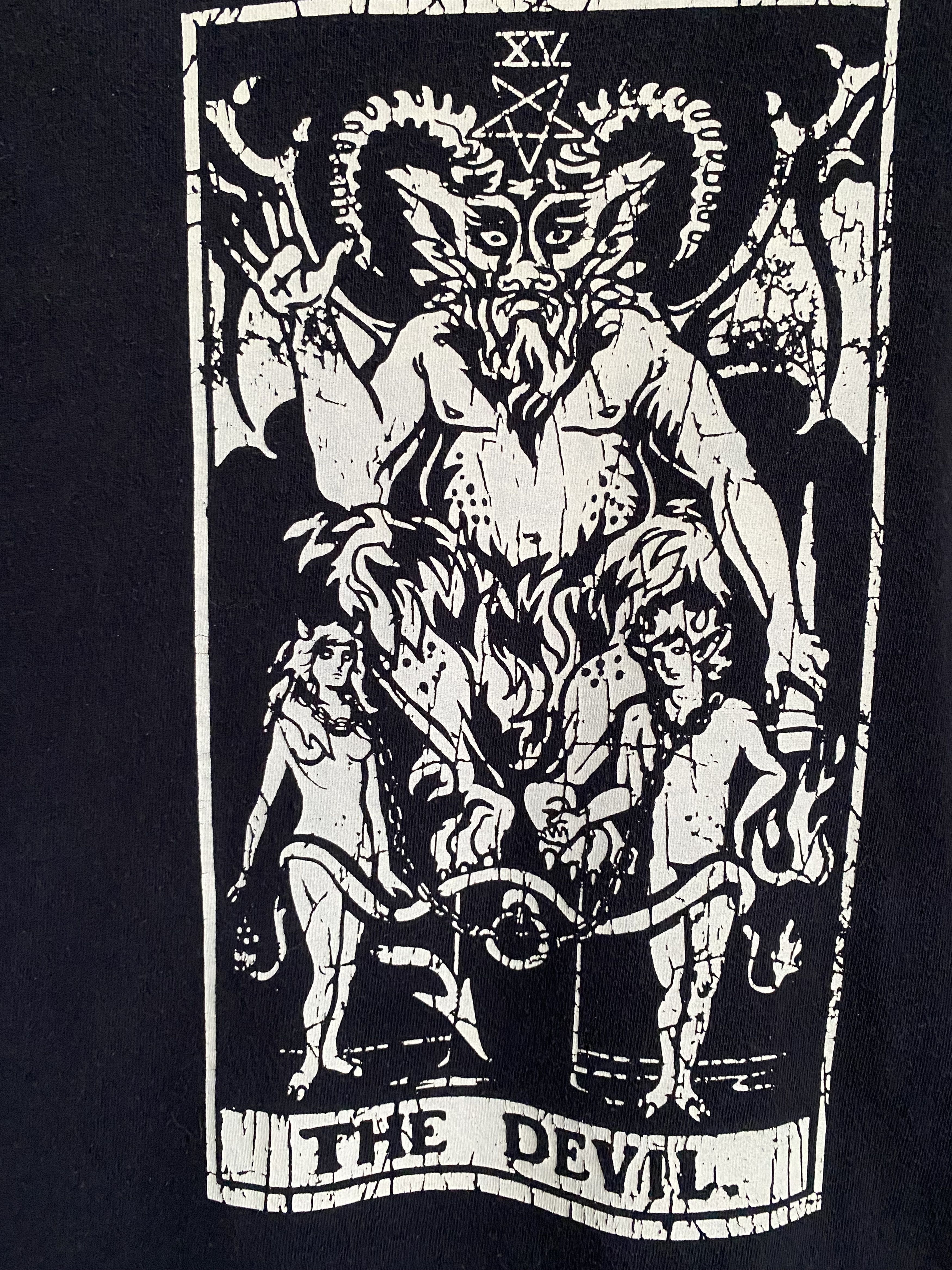 Band Tees × Vintage Vintage 2000s Tarot The Devil card t-shirt Size US L / EU 52-54 / 3 - 2 Thumbnail