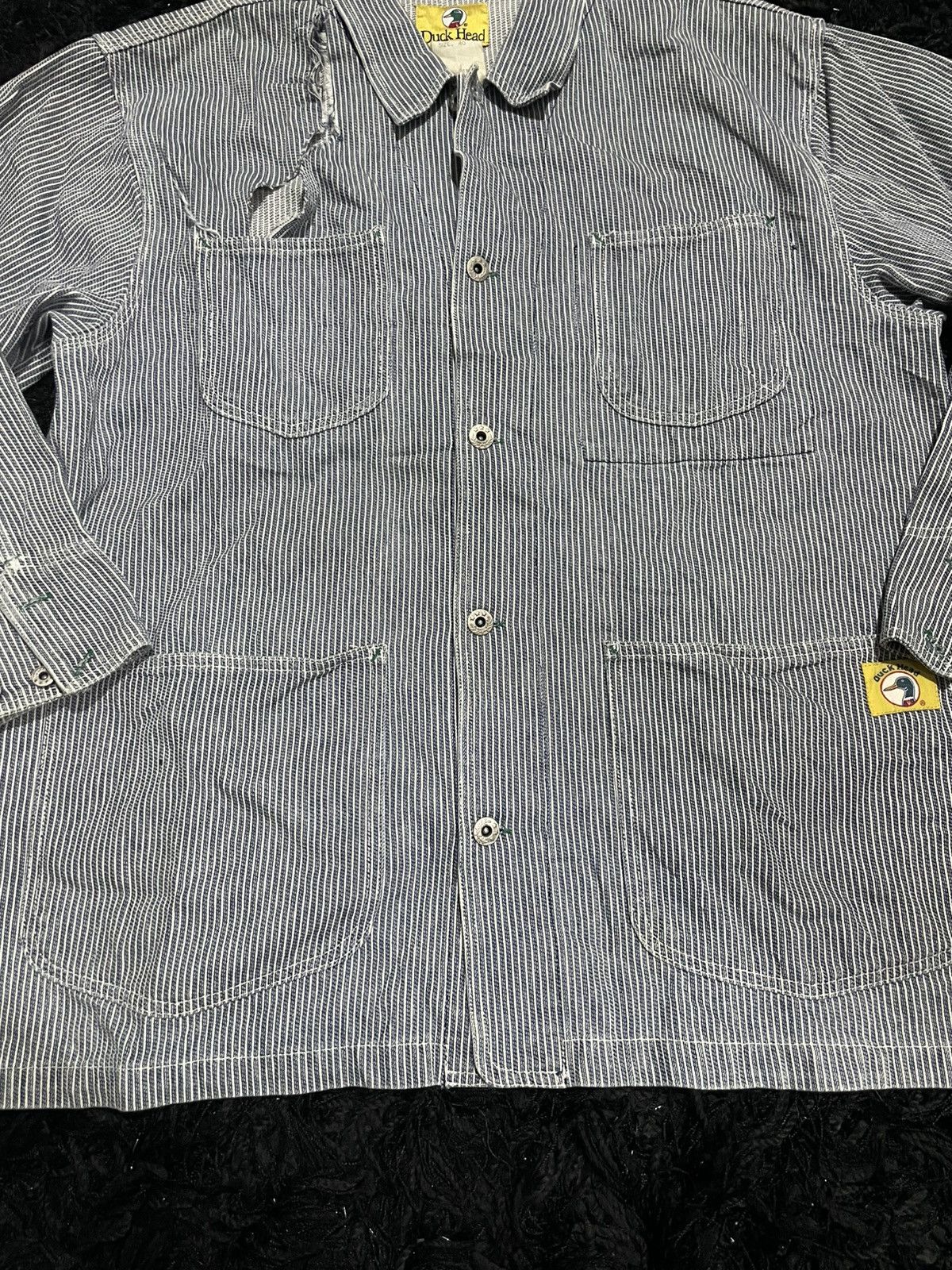 Duck Head Duck Head WWII Hickory Work Coat Coverall Laurel Leaf Button Size US M / EU 48-50 / 2 - 11 Thumbnail