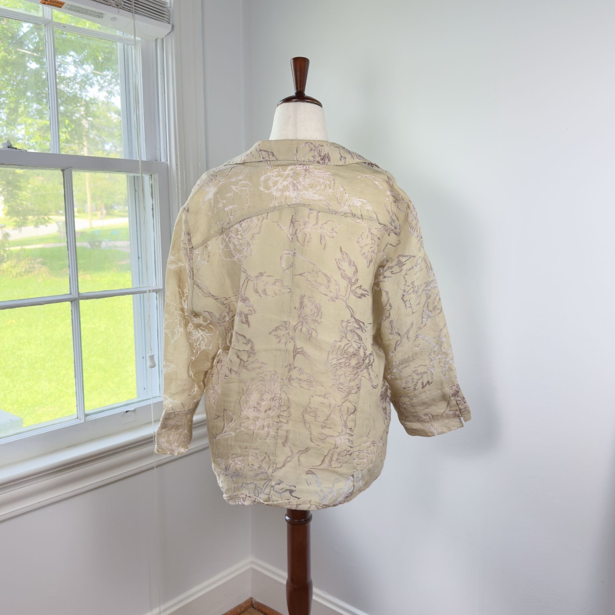 Vintage Vintage Sarah Bentley Floral Cream Button Down Shirt XL Size XL / US 12-14 / IT 48-50 - 4 Thumbnail