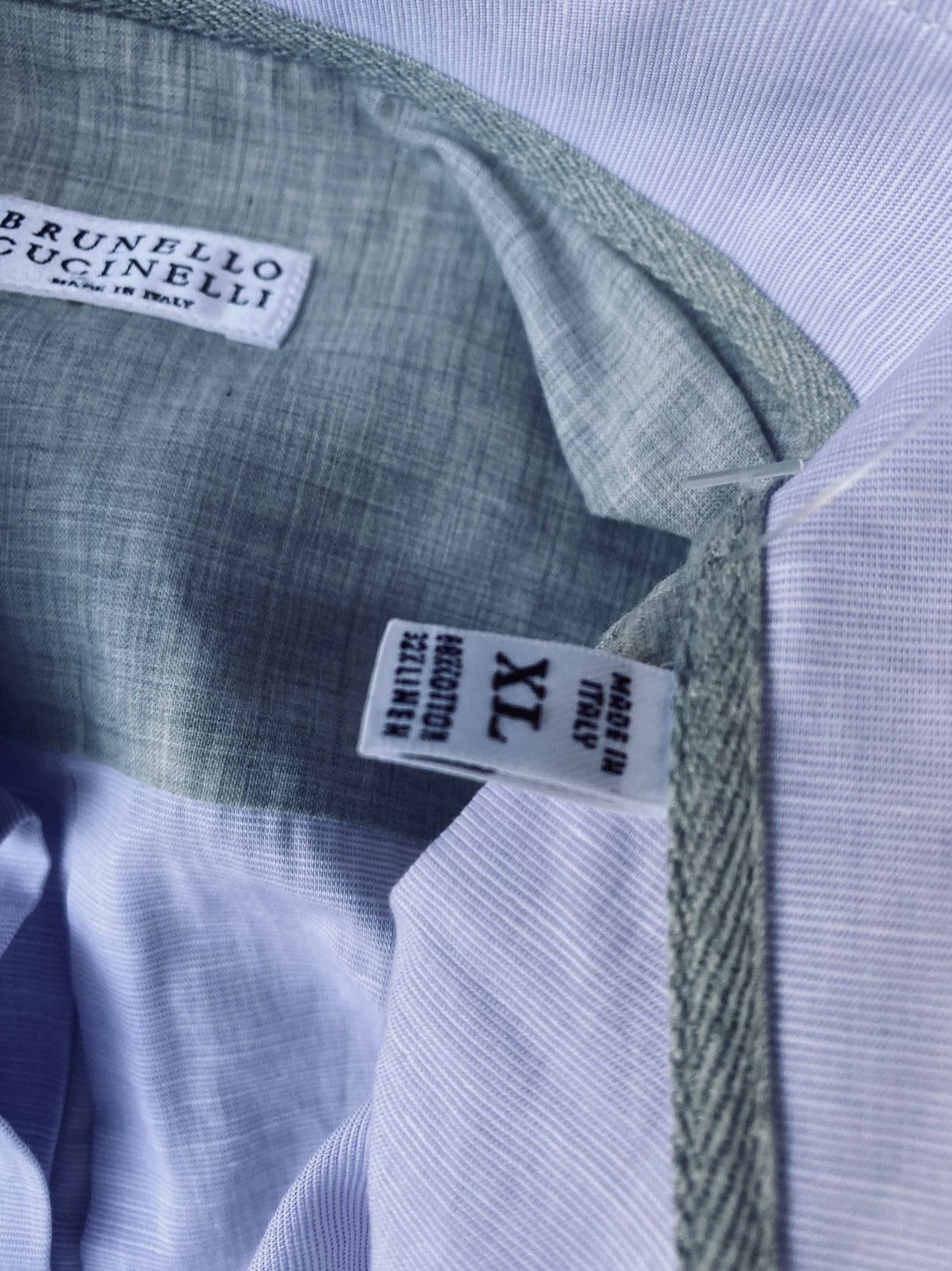 Brunello Cucinelli Brunello Cucinelli 🇮🇹 Light Blue Linen/Cotton shirt XL NWT Size US XL / EU 56 / 4 - 13 Thumbnail