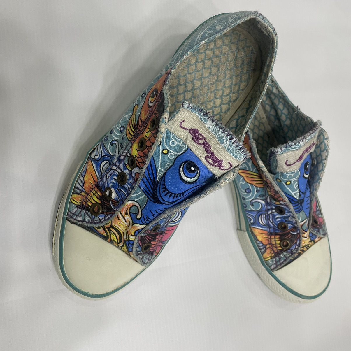 Christian Audigier × Ed Hardy × Vintage Vintage Ed Hardy Christian Audigier low top sneakers Size US 8 / IT 38 - 3 Thumbnail