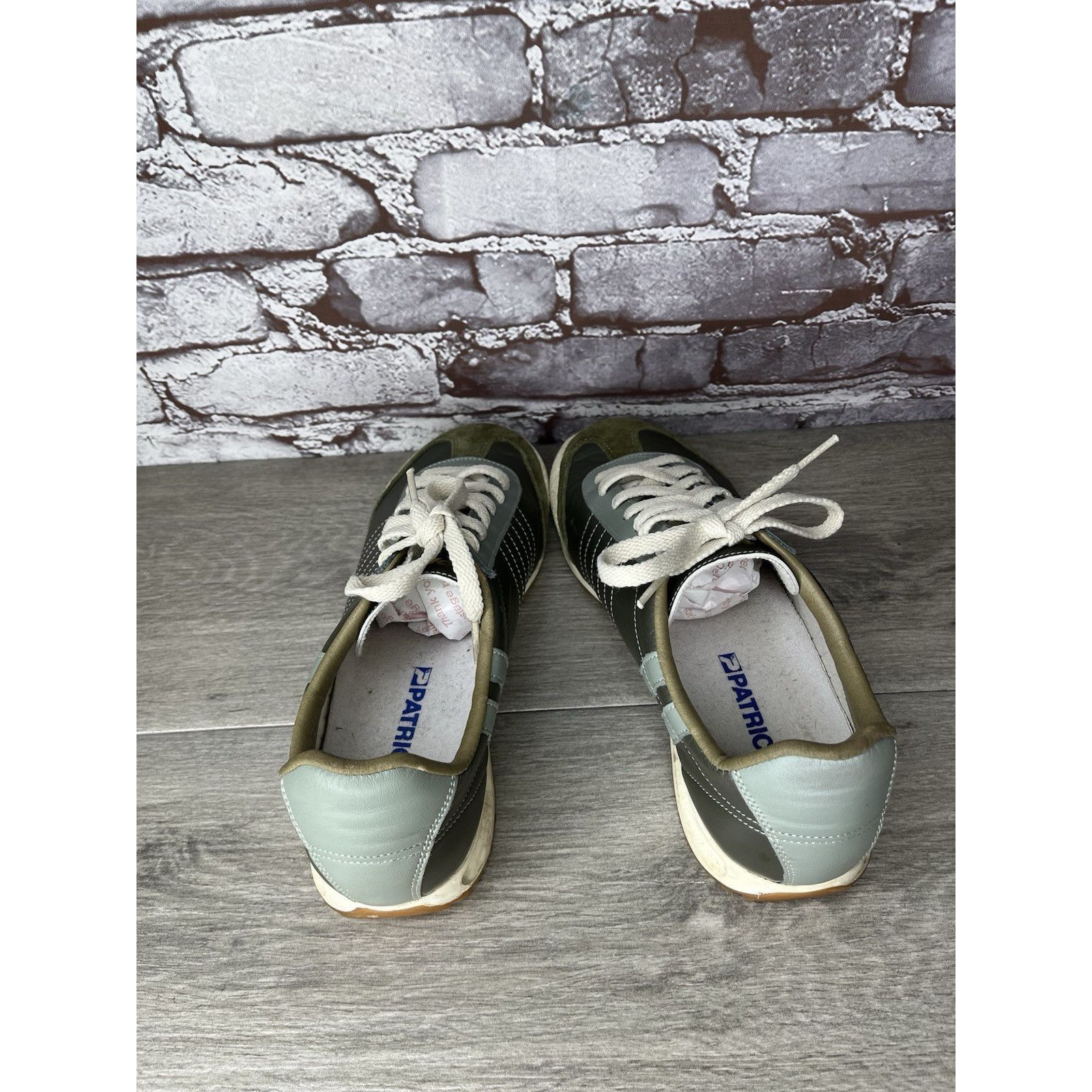 Daniel Patrick Patrick Gray Leather Blue Mesh Athletic Lace Up Shoes Women Size US 11 / IT 41 - 7 Thumbnail