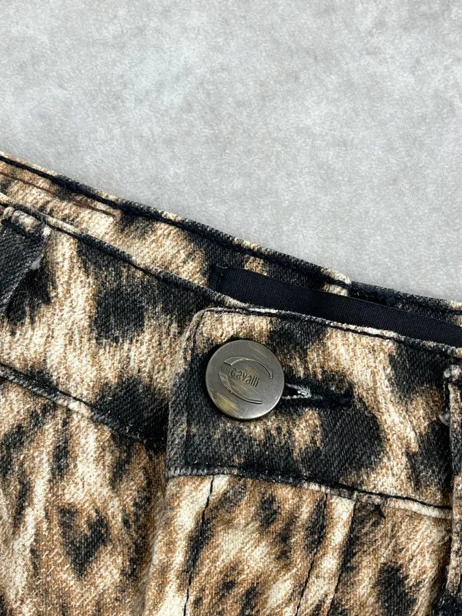 Roberto Cavalli SS2003 Cavalli Leopard Beige & Black Skirt Size US S / EU 44-46 / 1 - 8 Thumbnail