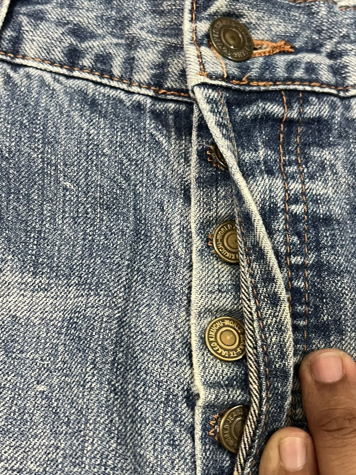 Japanese Brand Vintage Takeo Kikuchi Patchwork Sashiko Denim Size US 34 / EU 50 - 8 Thumbnail
