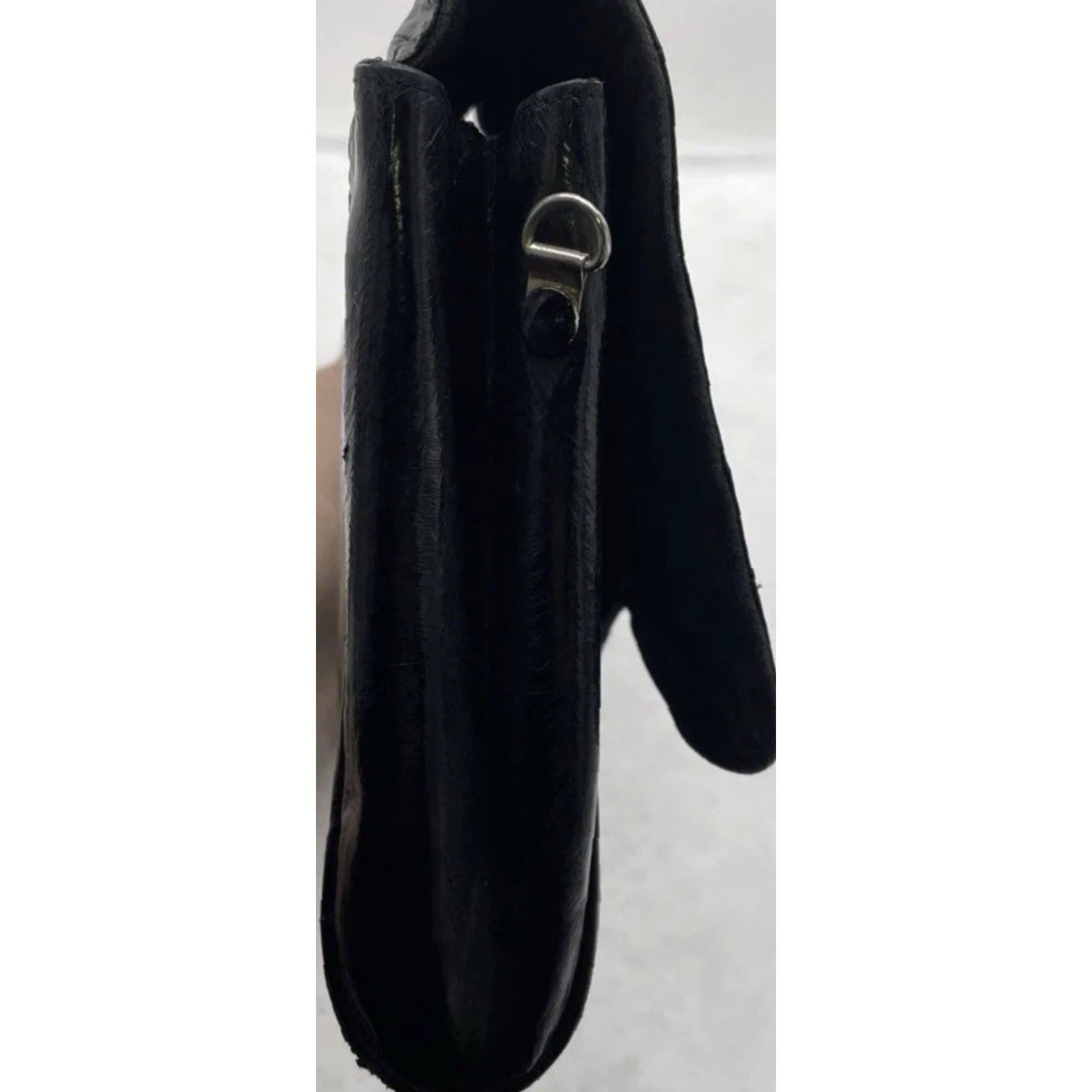 Skin Women’s Genuine Eel Skin Leather Small Clutch Purse Handbag Made In Korea Women Small Black Leather Clutch Size ONE SIZE - 6 Thumbnail