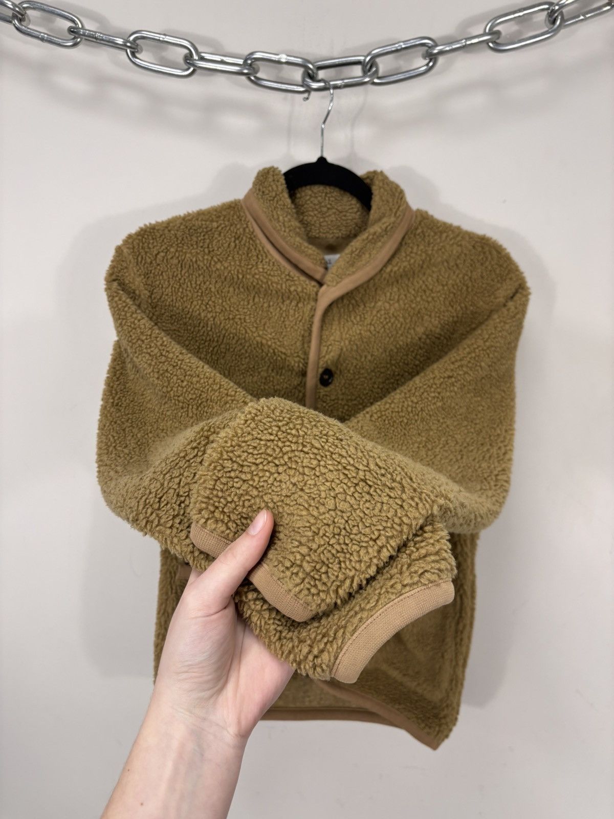Universal Works Universal Works Lancaster Mountain Fleece Jacket Sand Unisex Size US S / EU 44-46 / 1 - 10 Thumbnail