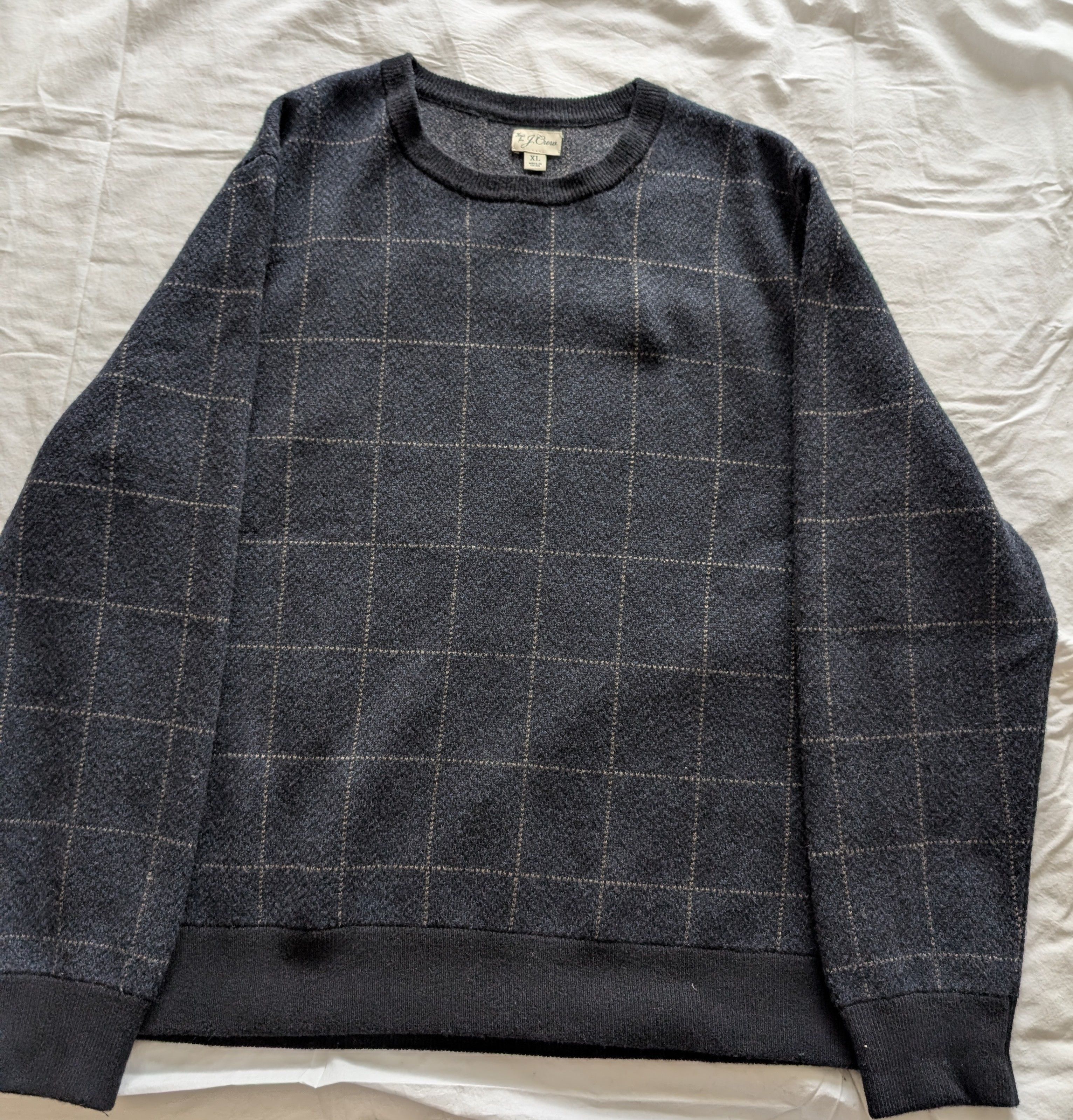 J.Crew JCrew Windowpane Merino Wool Sweater Size US XL / EU 56 / 4 - 1 Thumbnail