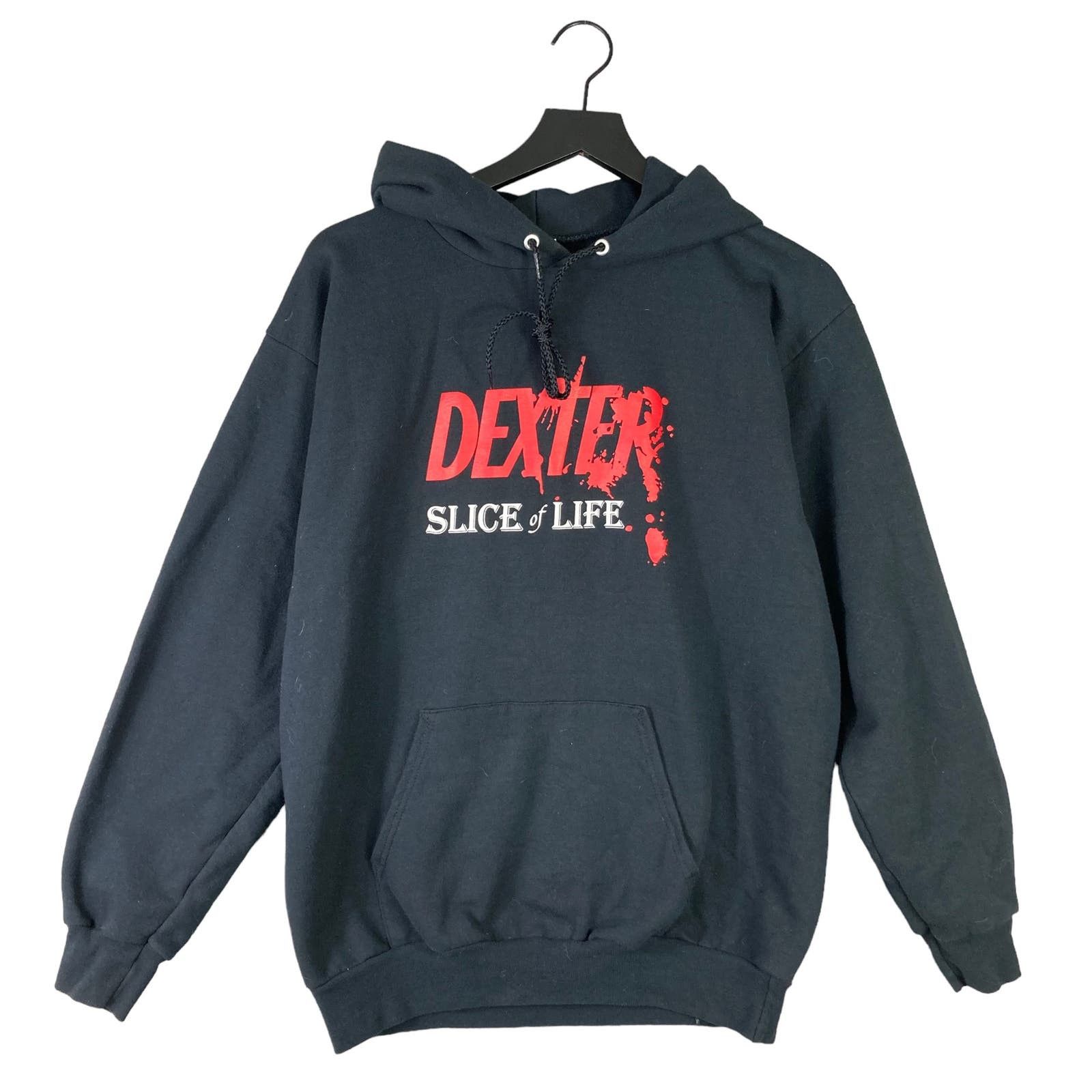 image of Dexter Tv Show Stunt Crew Hoodie Size Medium Shirt in Black, Men's