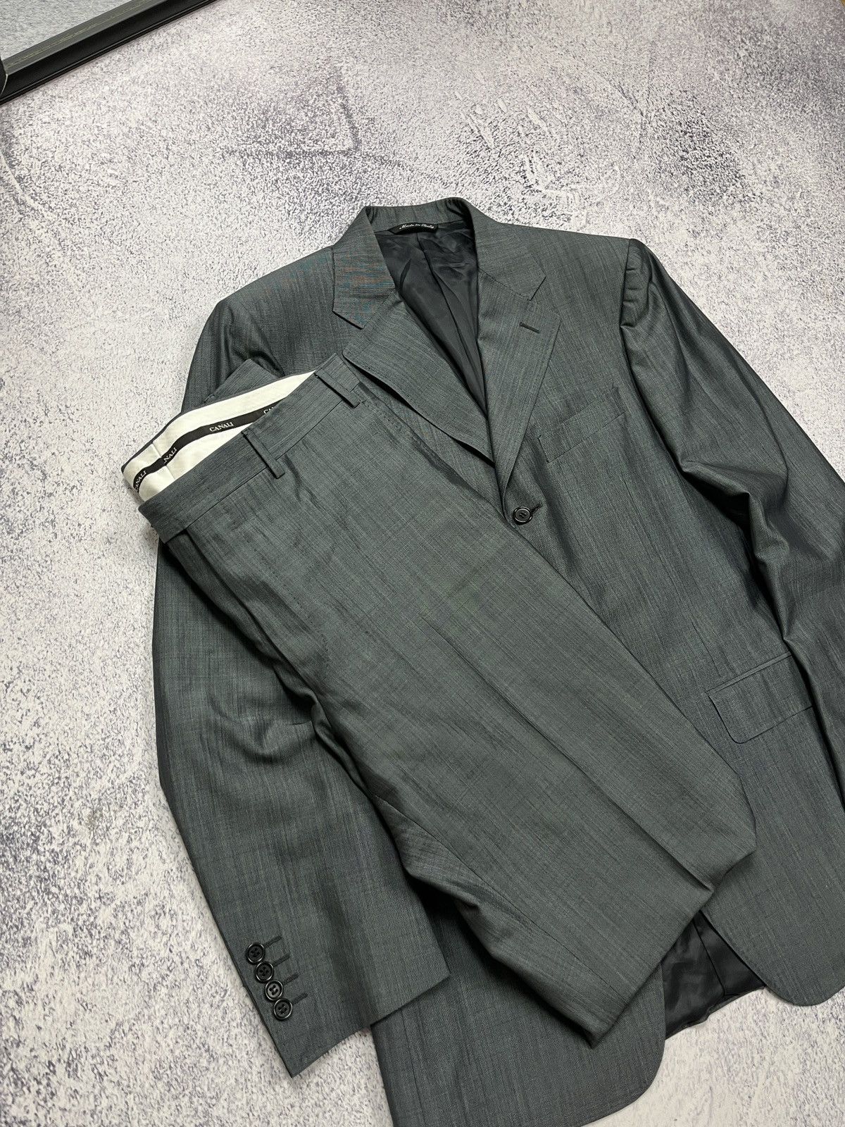 Canali Vintage Canali Wool Silk Suit Blazer Jacket And Pants Size 50R - 4 Thumbnail
