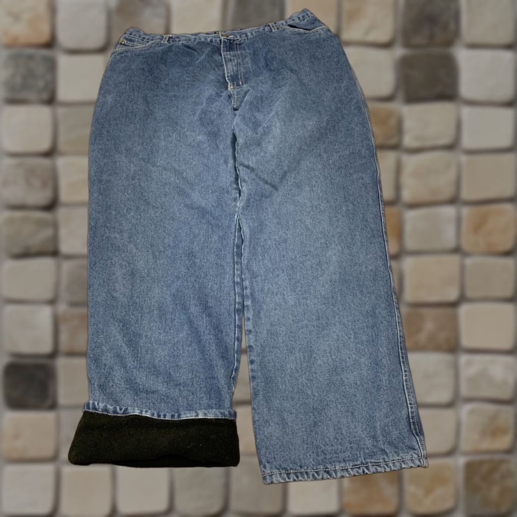 Vintage Canyon Creek Jeans Men 40X32 Blue Straight Leg Regular Fit Fleece Lined Jeans Size US 40 / EU 56 - 1 Thumbnail