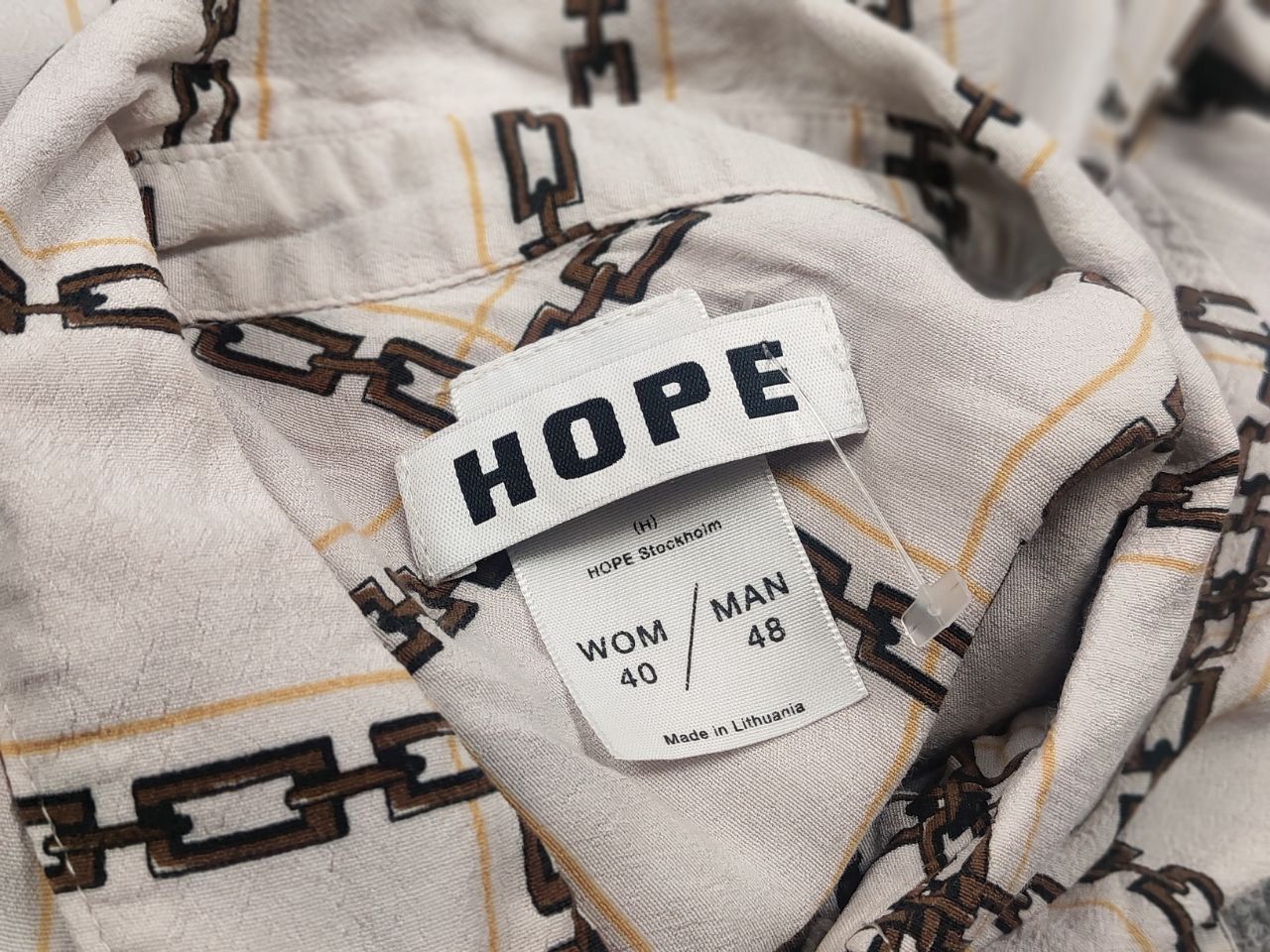 Hope Hope design Unisex Mash Button Shirt Oversized Logo chain Size US M / EU 48-50 / 2 - 11 Thumbnail