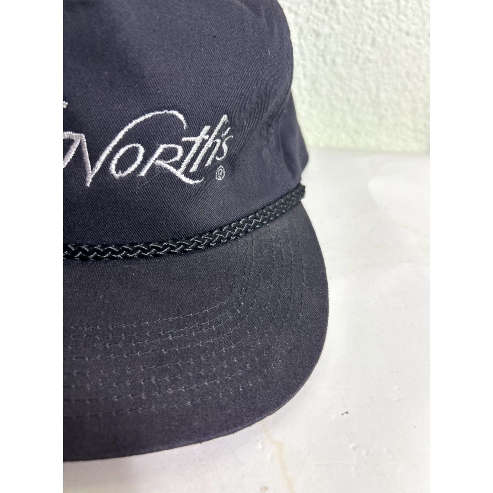 Vintage VINTAGE Attractive Headwear Black White SnapBack Hat Men One Size Adjustable Cap Size ONE SIZE - 4 Thumbnail