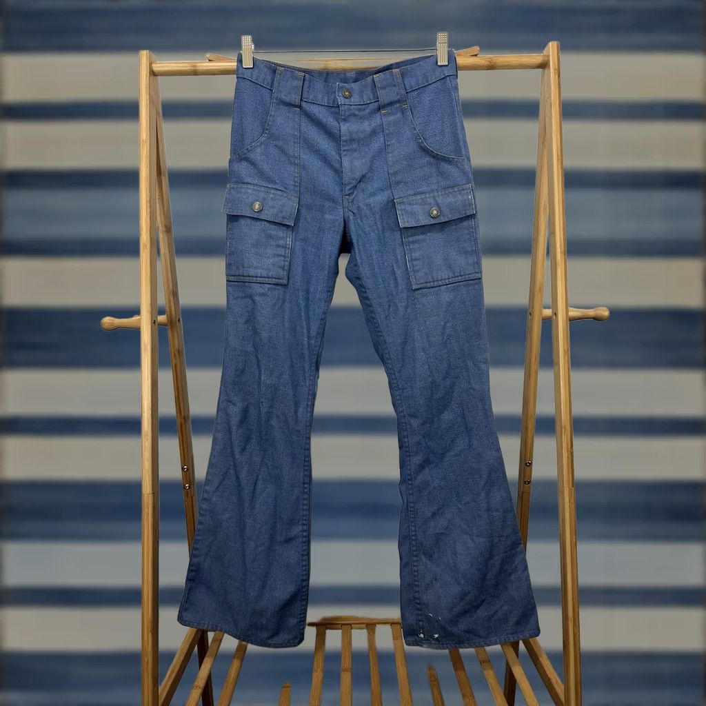 Levi's VTG 70s Levi's Men's Bush Pockets Orange Tab Bell Bottoms Flare Pants Size 30 Size US 30 / EU 46 - 1 Thumbnail