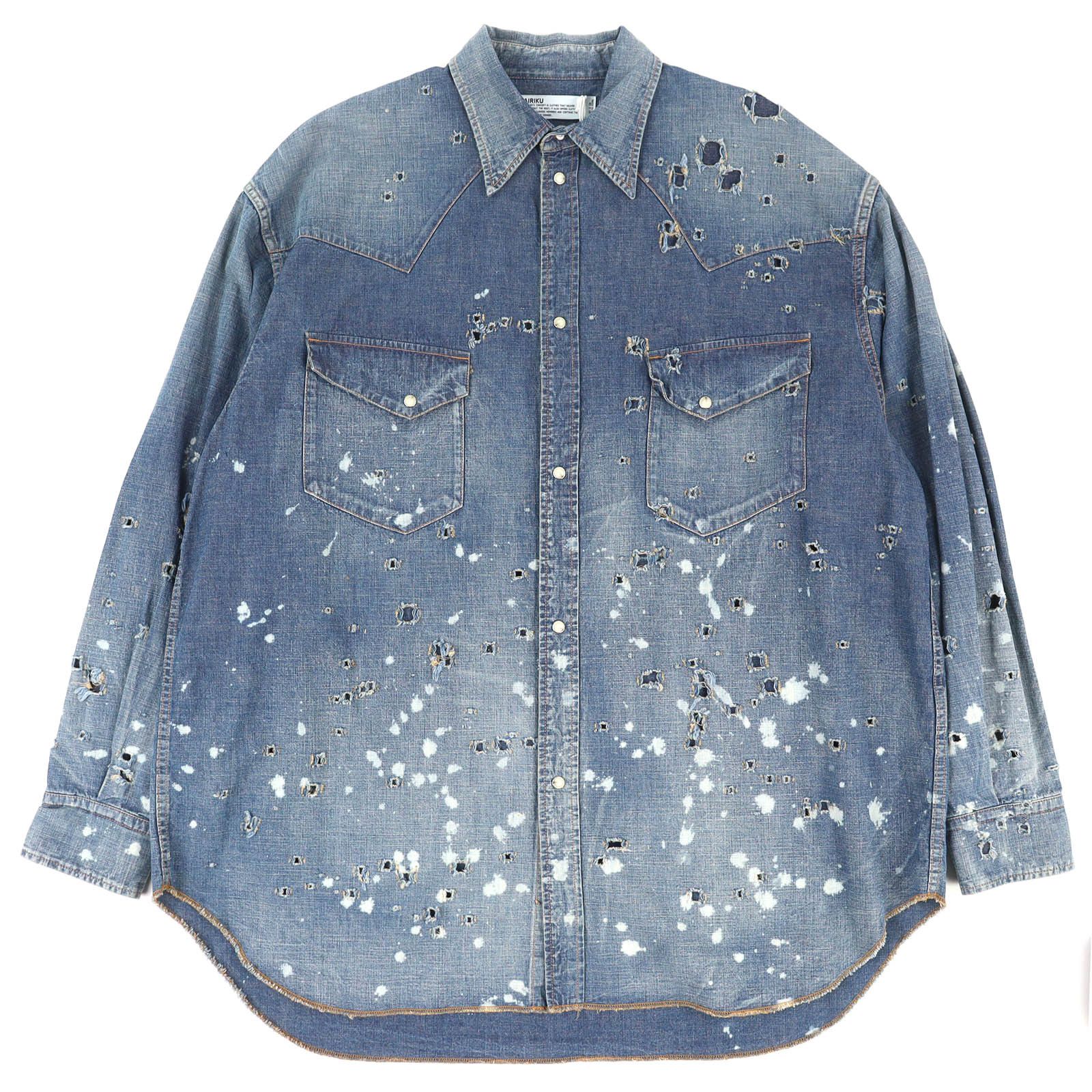 Other Other DAIRIKU Denim Western Shirt Cotton Jacket Textile Outerwear DUTY FREE for USA Size ONE SIZE - 1 Thumbnail