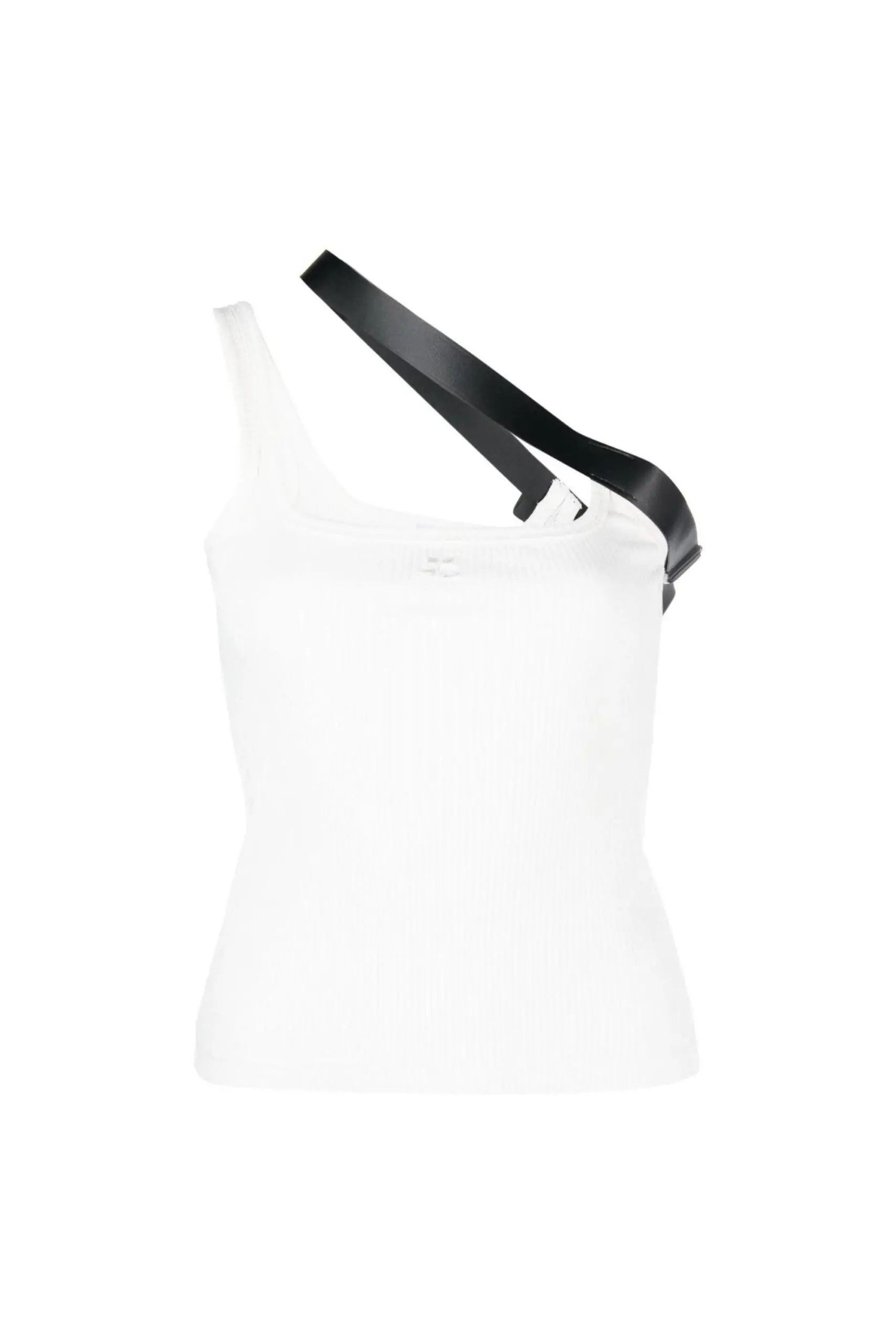 Courreges o1mle0824 Strap Detailed Tank Top in White Size XL / US 12-14 / IT 48-50 - 1 Thumbnail