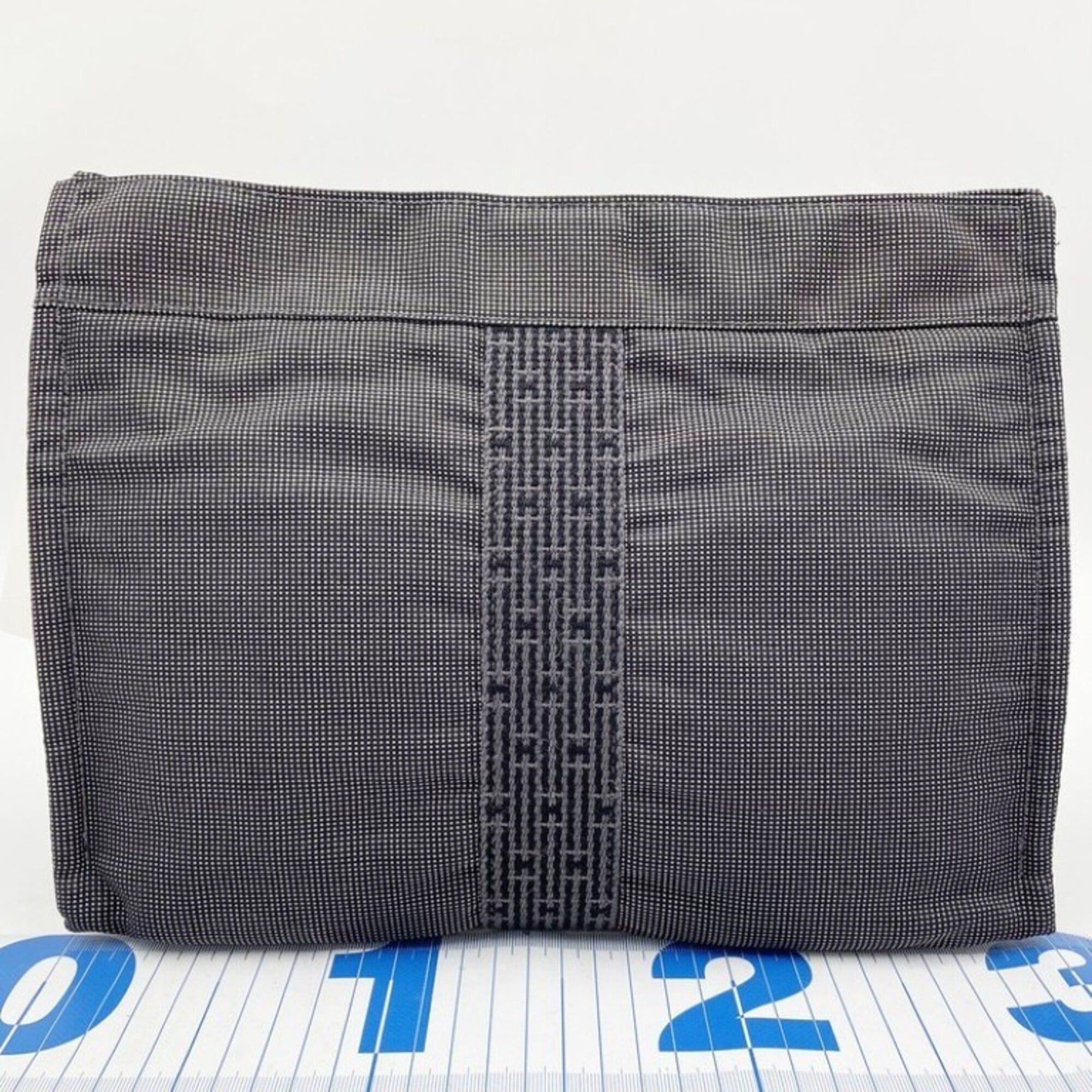 Hermes Hermes Second Bag, Herline, Gray Canvas, Men's/Women's Clutch Bag Size ONE SIZE - 1 Thumbnail