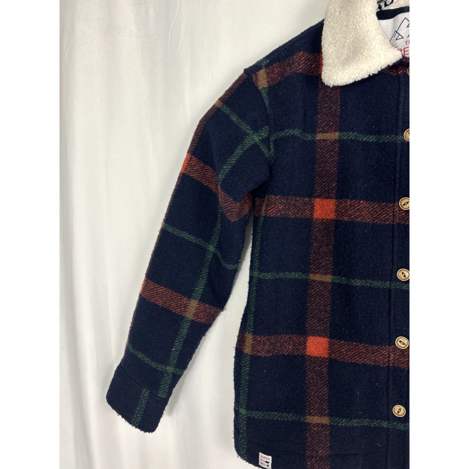 Superdry Superdry The Co Lamber Plaid Wool Polyester Jacket Women's 4 Blue Red Green중 Size S / US 4 / IT 40 - 2 Thumbnail