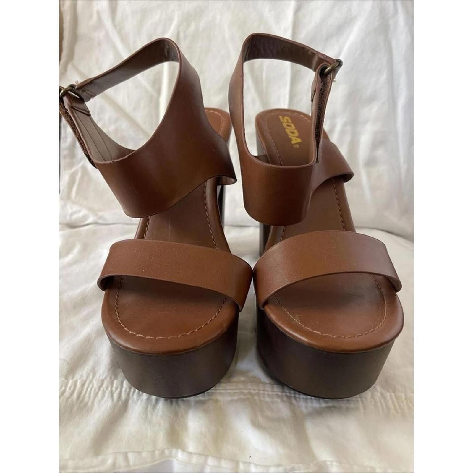 Other Stylish Brown Platform Heels by Soda Size 8.5 Size US 8.5 / IT 38.5 - 4 Thumbnail