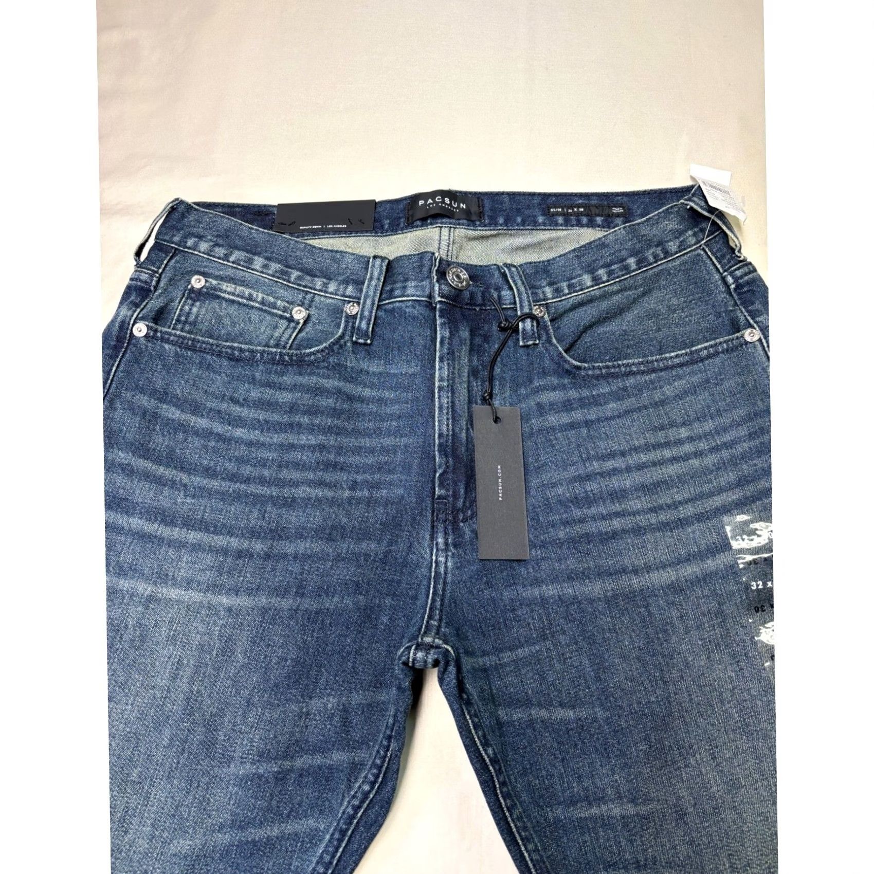 Pacsun PacSun Mens Slim Fit Comfort Stretch Dark Wash Denim Jeans 32W x 30L Size US 32 / EU 48 - 2 Thumbnail