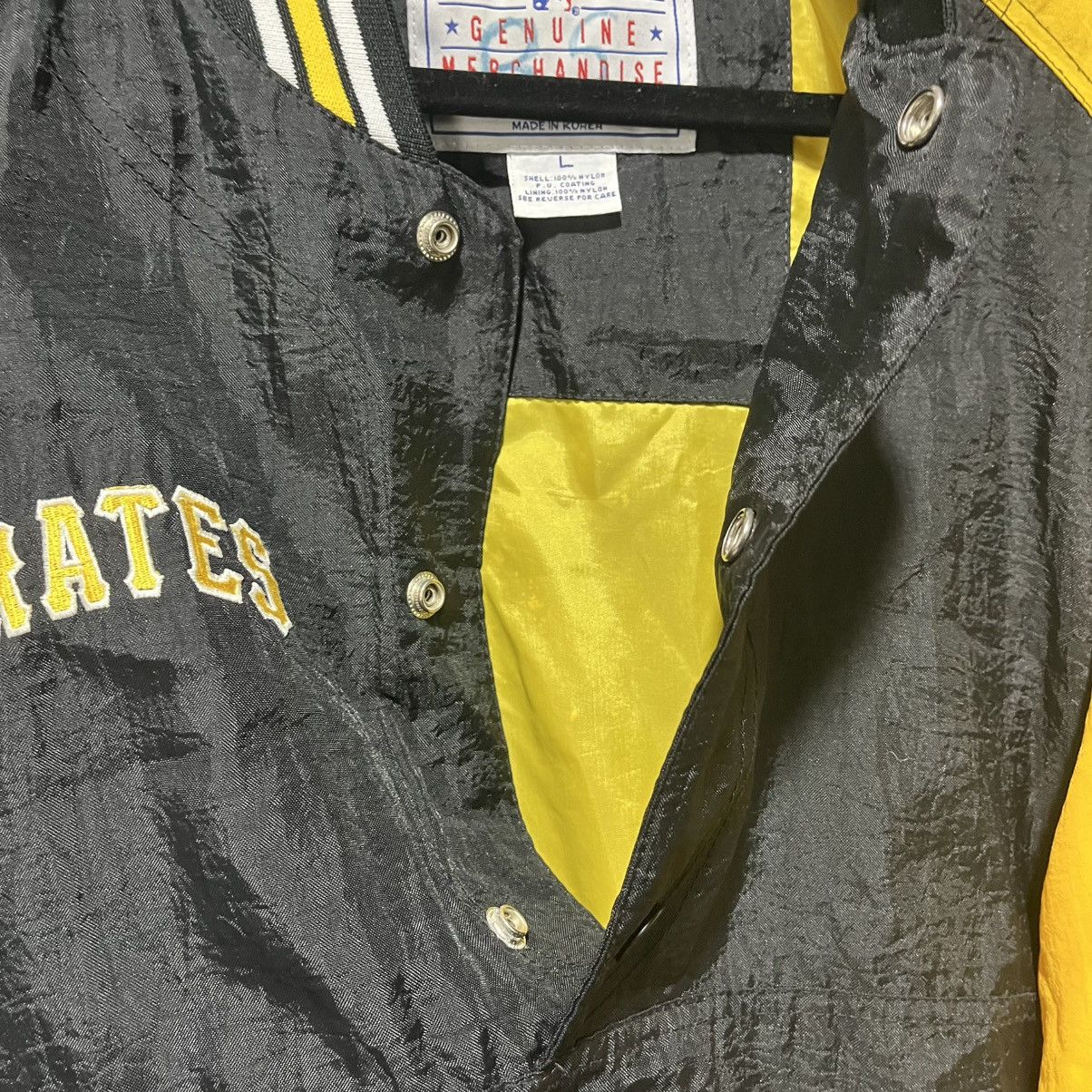 Starter VINTAGE 90s PITTSBURGH PIRATES STARTER JACKET BLACK YELLOW Size US L / EU 52-54 / 3 - 8 Thumbnail