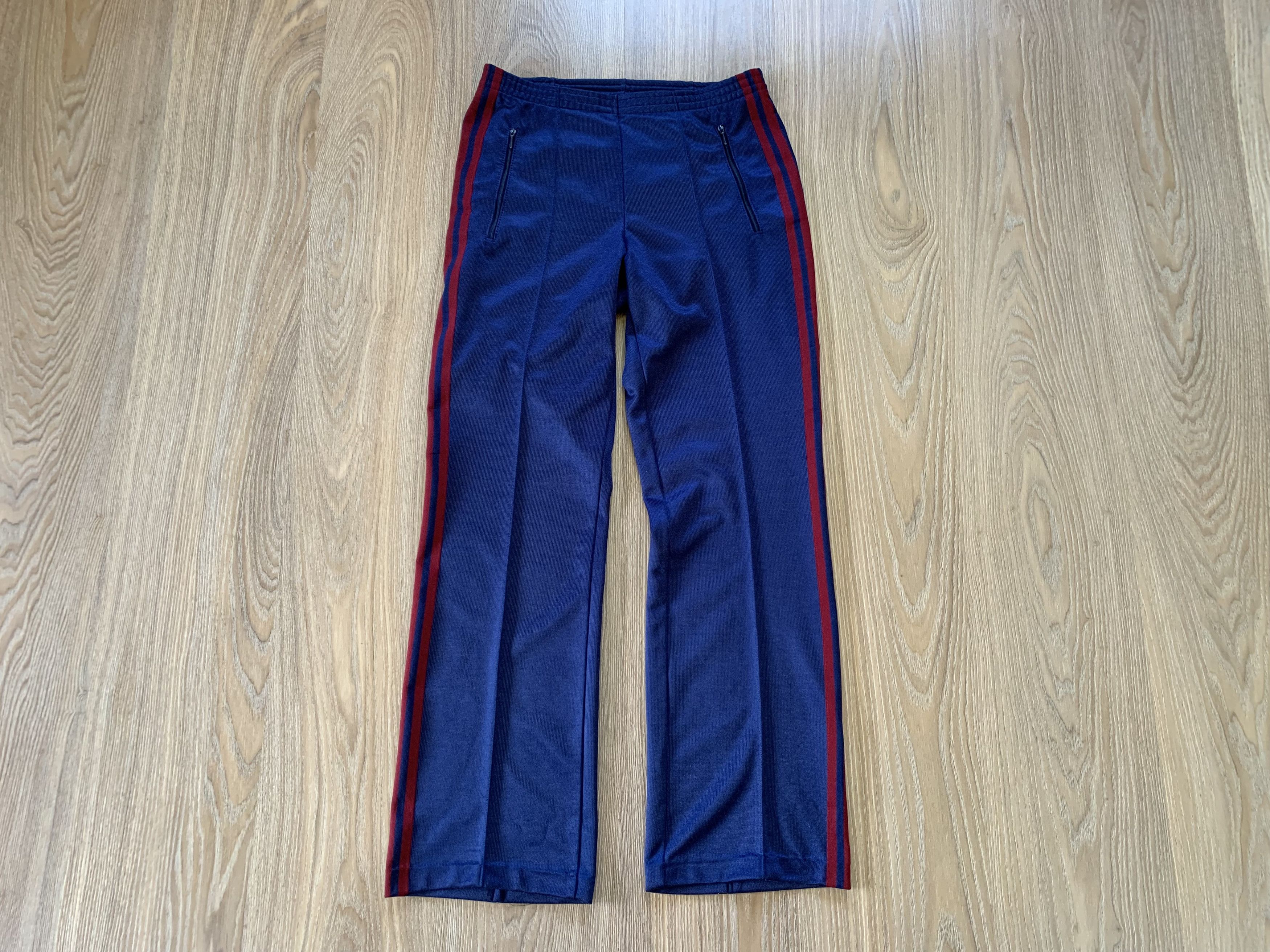 Handmade × Vintage Men’s Handmade Retro Blue Track Pants 80s Size US 30 / EU 46 - 2 Thumbnail