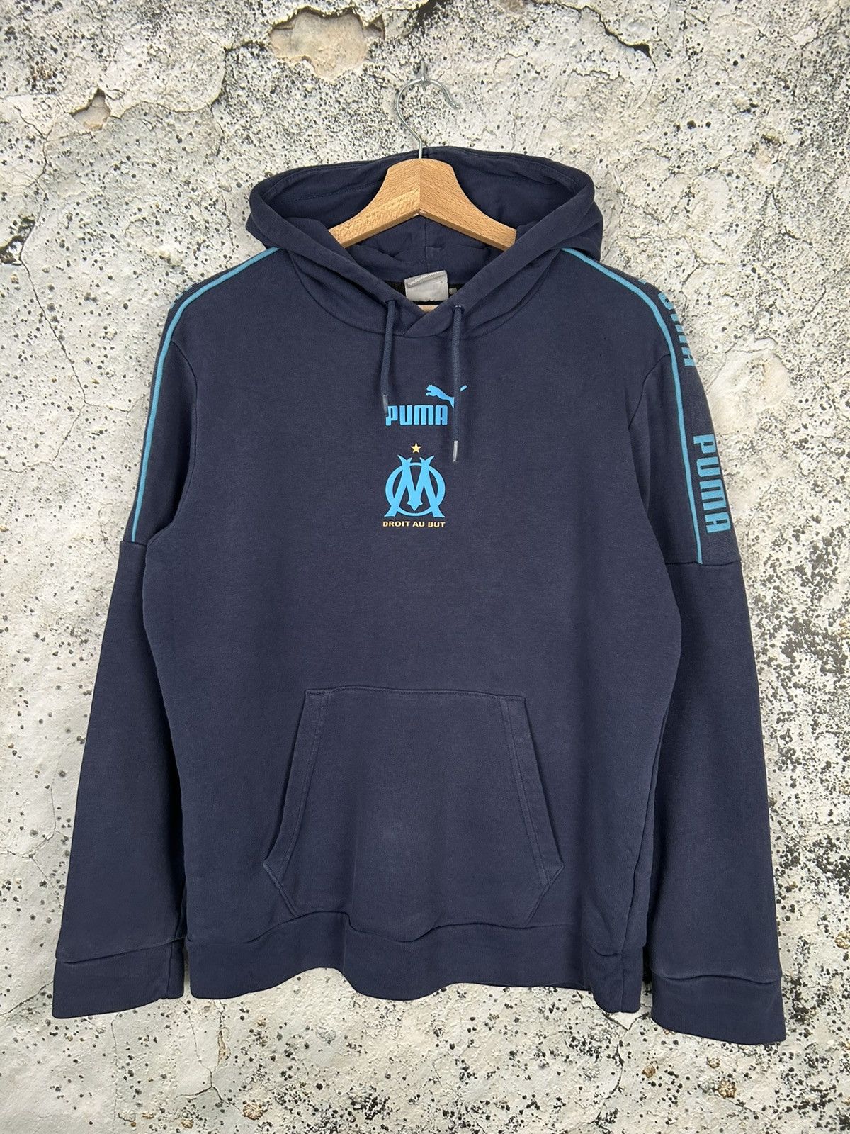Puma Vintage Puma Olympique Marsylie Soccer Jersey Hoodie Size US S / EU 44-46 / 1 - 1 Thumbnail