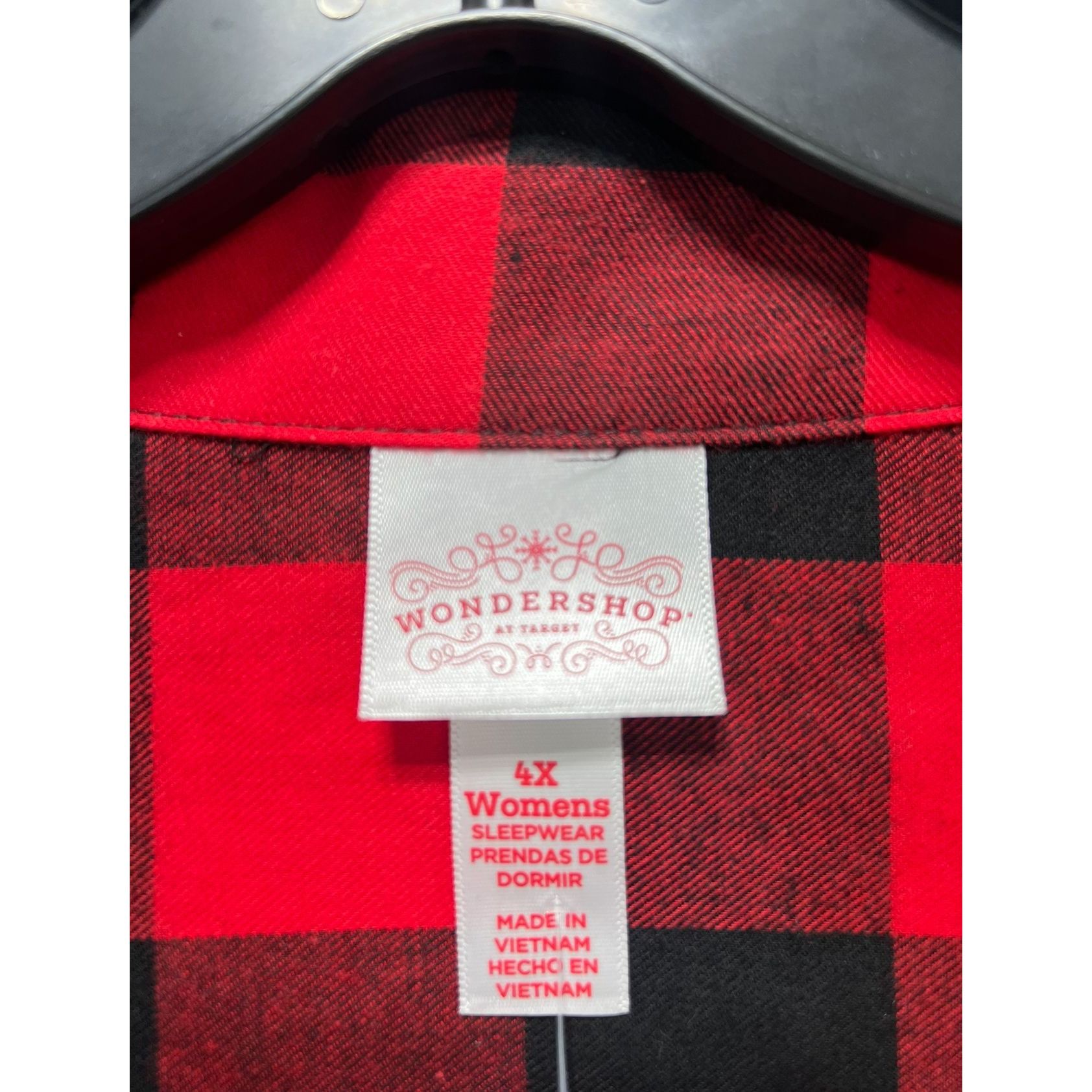 Other Wonder Shop - Women's Red Buffalo Check Flannel Pajama Set - Size ONE SIZE - 21 Thumbnail
