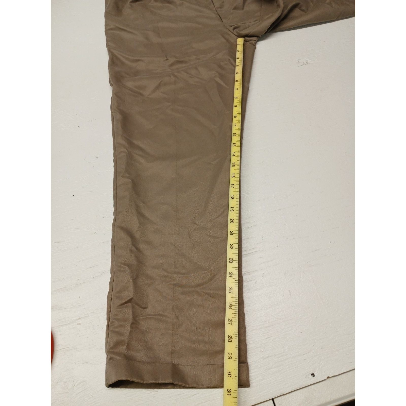 Perry Ellis Perry Ellis (40x32) Tan Relaxed Fit Khaki Dress Slacks Size US 40 / EU 56 - 2 Thumbnail