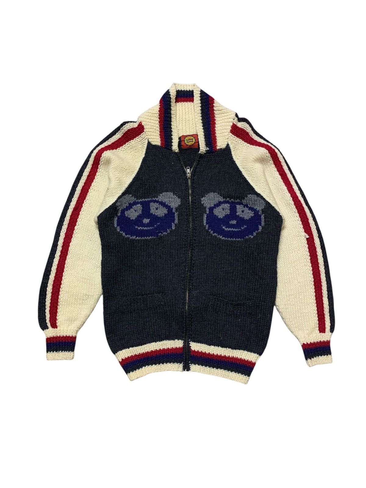 Angel Blue 2000’s Detroit Sports Cowichan Panda Knitted Hysteric Size US S / EU 44-46 / 1 - 1 Thumbnail