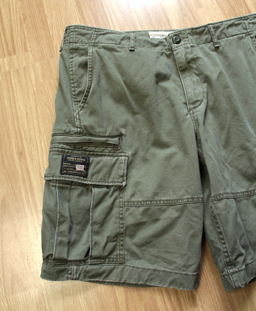 Denim & Supply Ralph Lauren 🔥 Denim & Supply Ralph Lauren Cargo Army Shorts Y2K Work USA Size US 33 - 2 Thumbnail