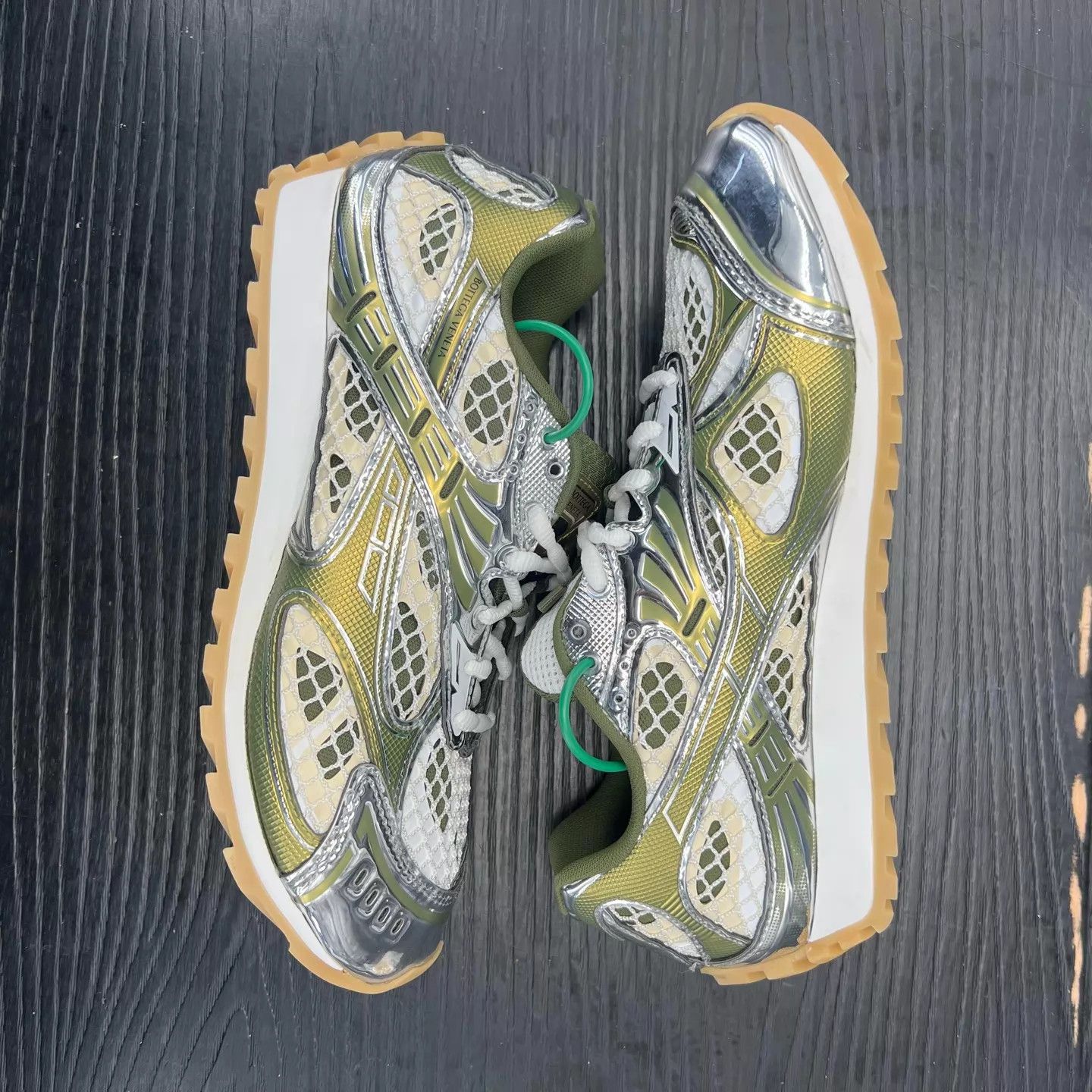 Bottega Veneta BV Orbit Sneaker White/Green 41 99NewWithBox Size US 8 / EU 41 - 3 Thumbnail