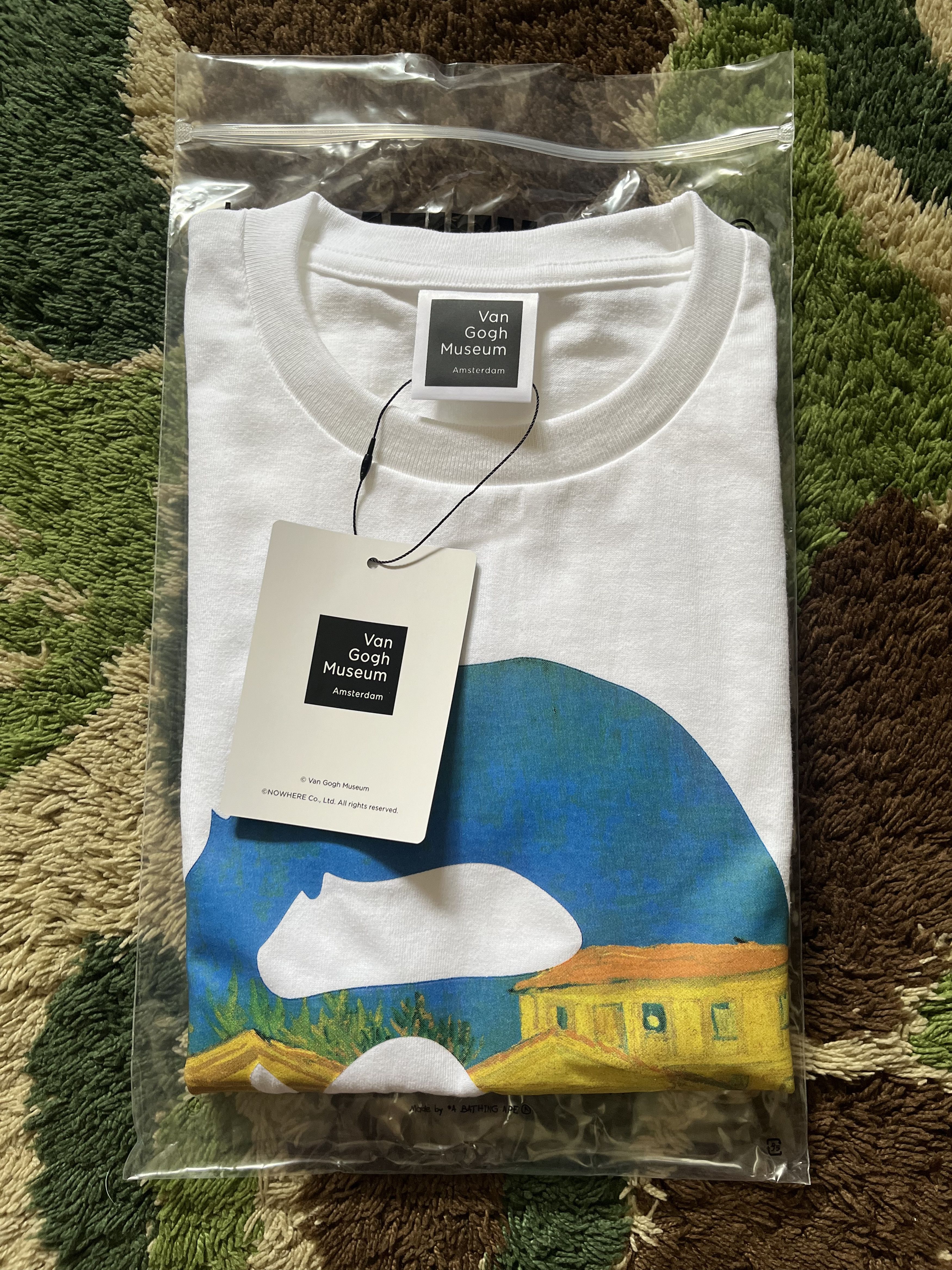 Bape BAPE VAN GOGH MUSEUM APE HEAD CANVAS ART TEE WHITE Size US XL / EU 56 / 4 - 9 Thumbnail
