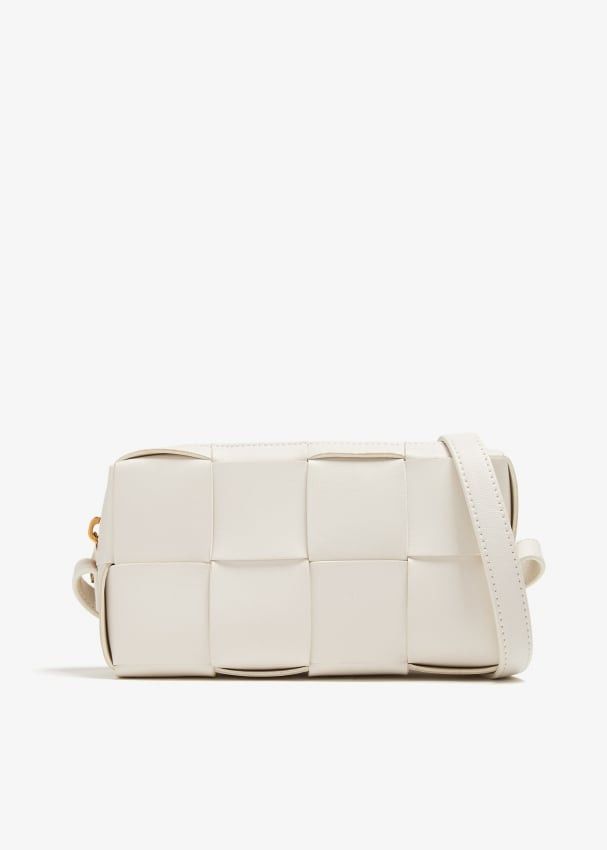 Bottega Veneta Mini Cassette crossbody bag in white Size ONE SIZE - 1 Thumbnail