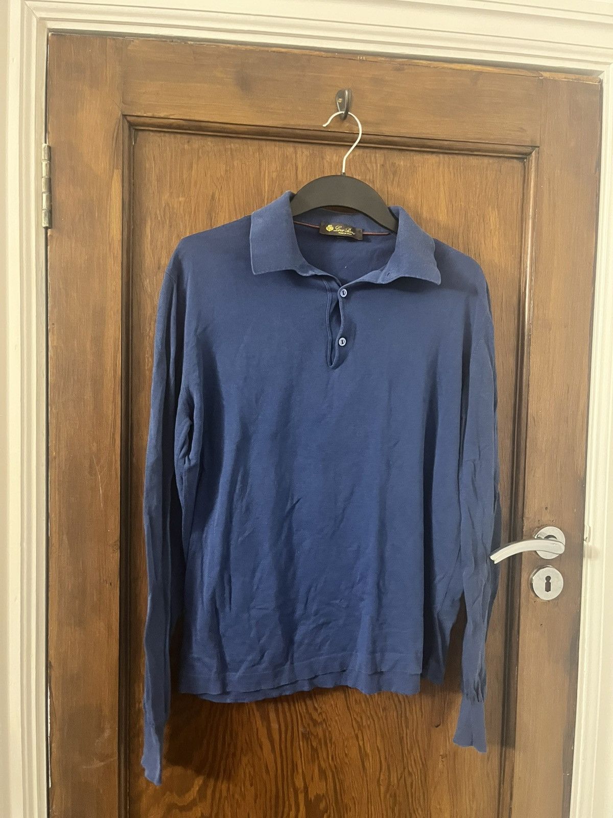 Loro Piana Loro Piana blue long sleeve polo size small Size US S / EU 44-46 / 1 - 1 Thumbnail