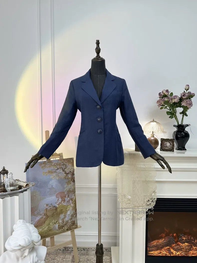 Hermes Hermes Linen casual blazer, blue Size XS / US 0-2 / IT 36-38 - 2 Thumbnail