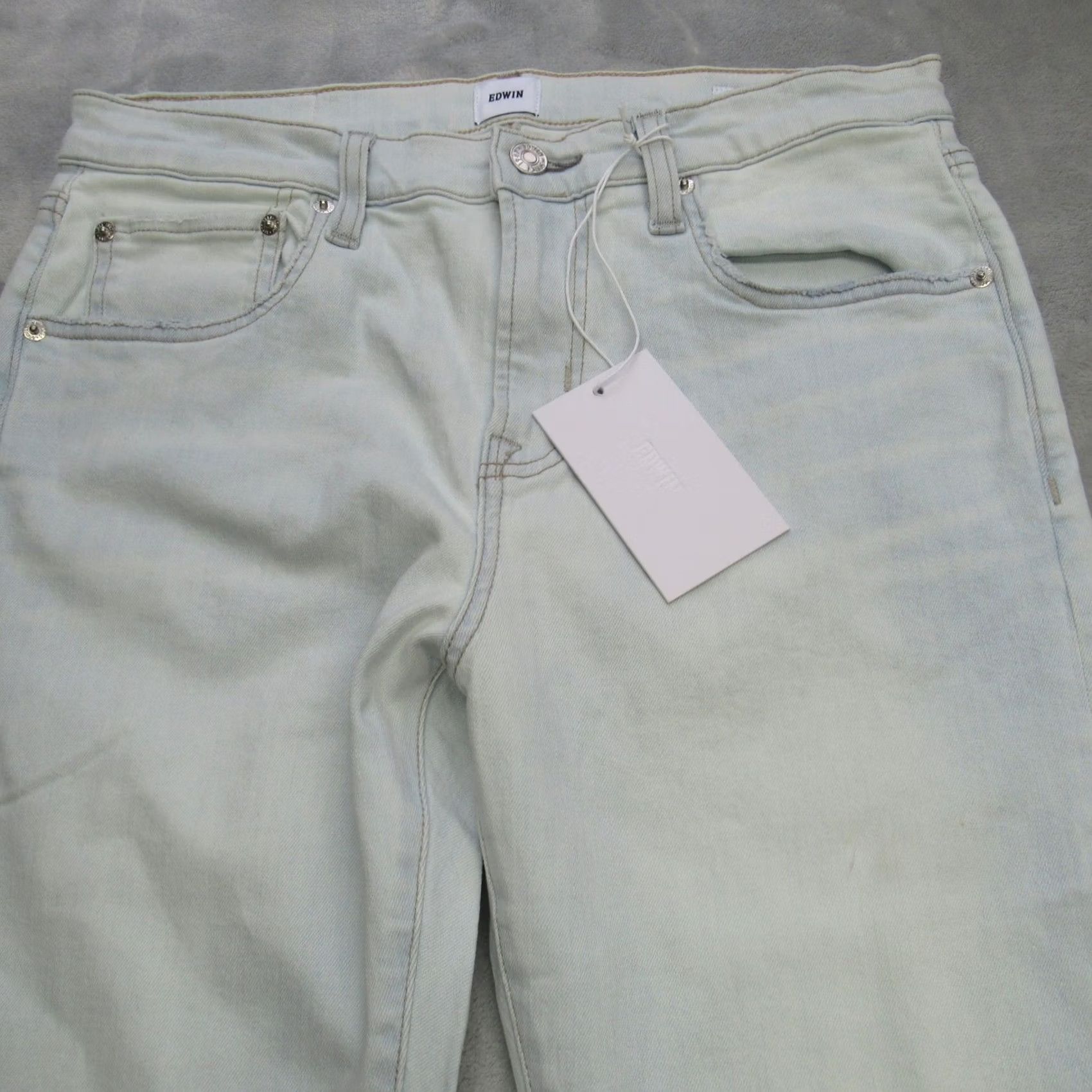Edwin Edwin Jeans Mens 29 x 32 Slim Light Denim Endurance Moisture Wicking 58 NWD Size US 29 - 4 Thumbnail