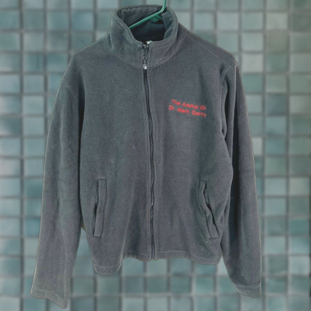 Vintage Animal Jacket XL Adult Black Full Zip Fleece Pocketed Basic Jacket Outdoor Mens 90s? Size US XL / EU 56 / 4 - 1 Thumbnail