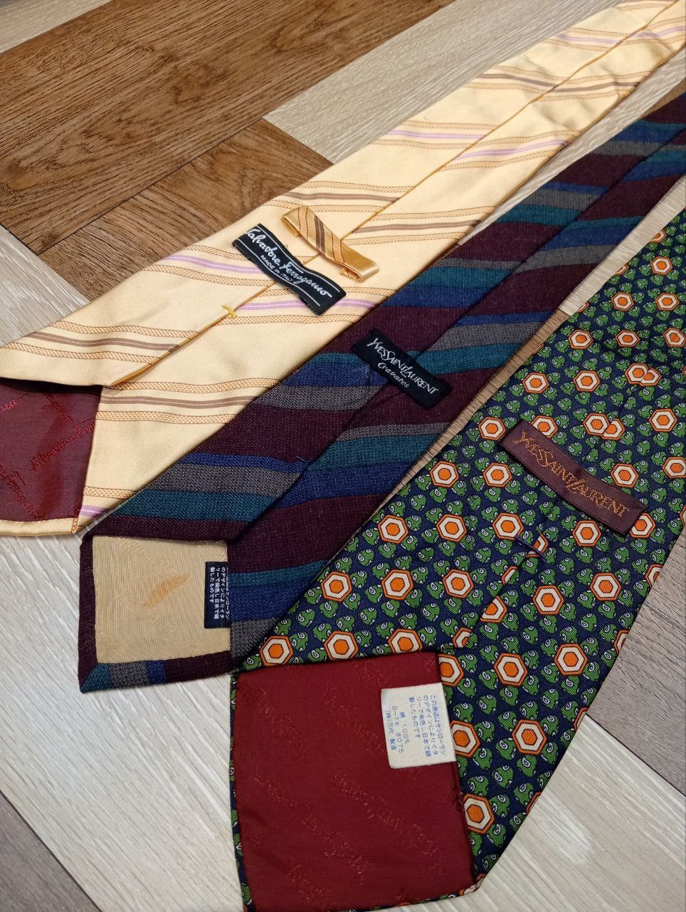 Yves Saint Laurent YVES SAINT LAURENT + SALVATORE FERRAGAMO + YSL TIES Size ONE SIZE - 10 Thumbnail