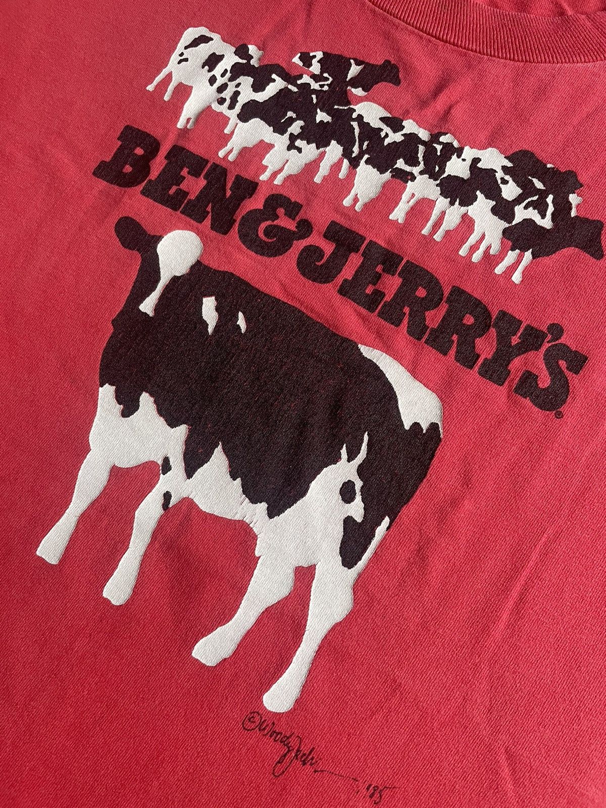 Anvil × Vintage Vintage 1985 Ben & Jerrys Vermont Finest Size US XL / EU 56 / 4 - 14 Thumbnail
