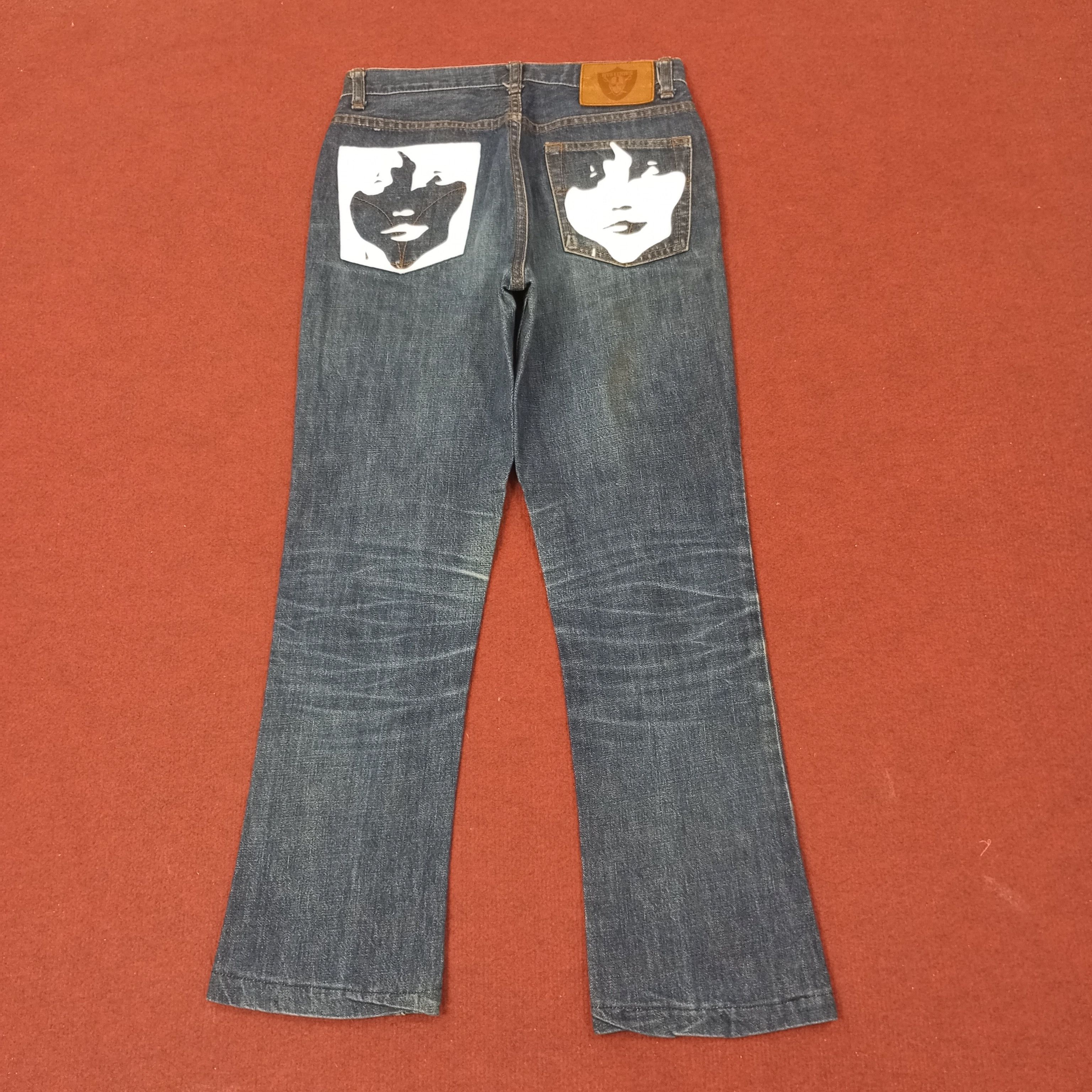 Hysteric Glamour Hysteric Glamour Japanese Brand Custom Art Jeans c252n14 Size US 27 - 1 Thumbnail