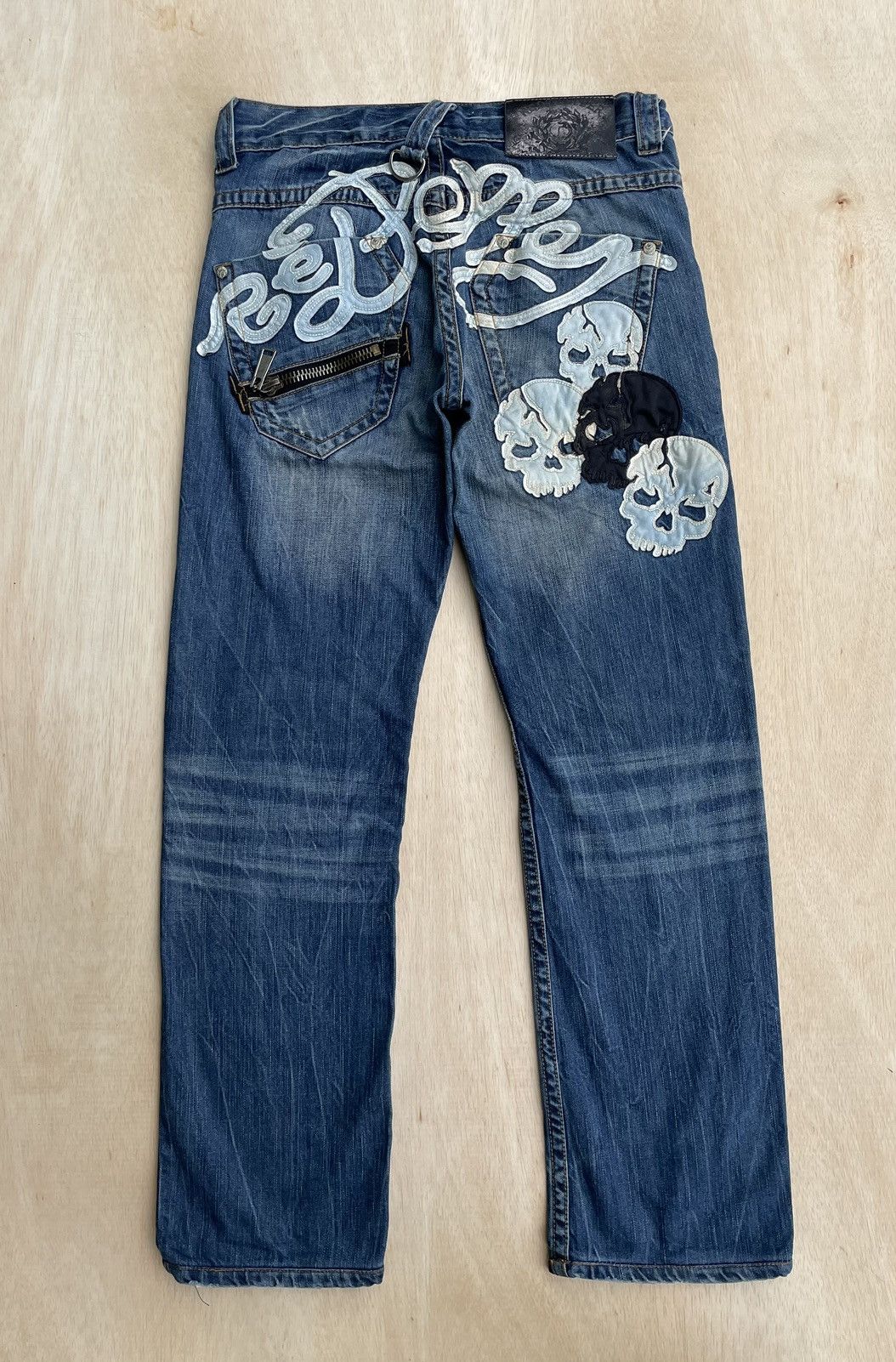 Hysteric Glamour × If Six Was Nine × Japanese Brand Red Pepper Skull Embroidery Ifsixwasnine Punk style Jeans Size US 32 / EU 48 - 1 Thumbnail