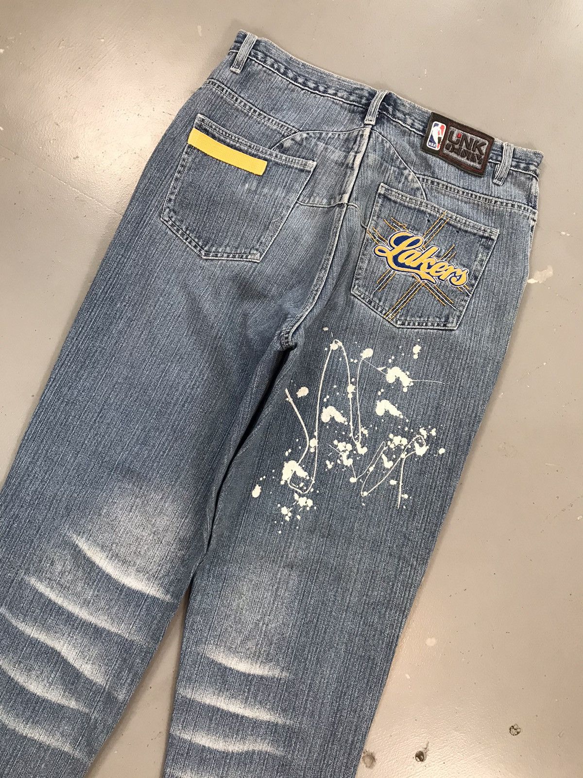 JNCO × Vintage Vintage link SpellOut thread & sticker embroidered denim Size US 34 / EU 50 - 11 Thumbnail