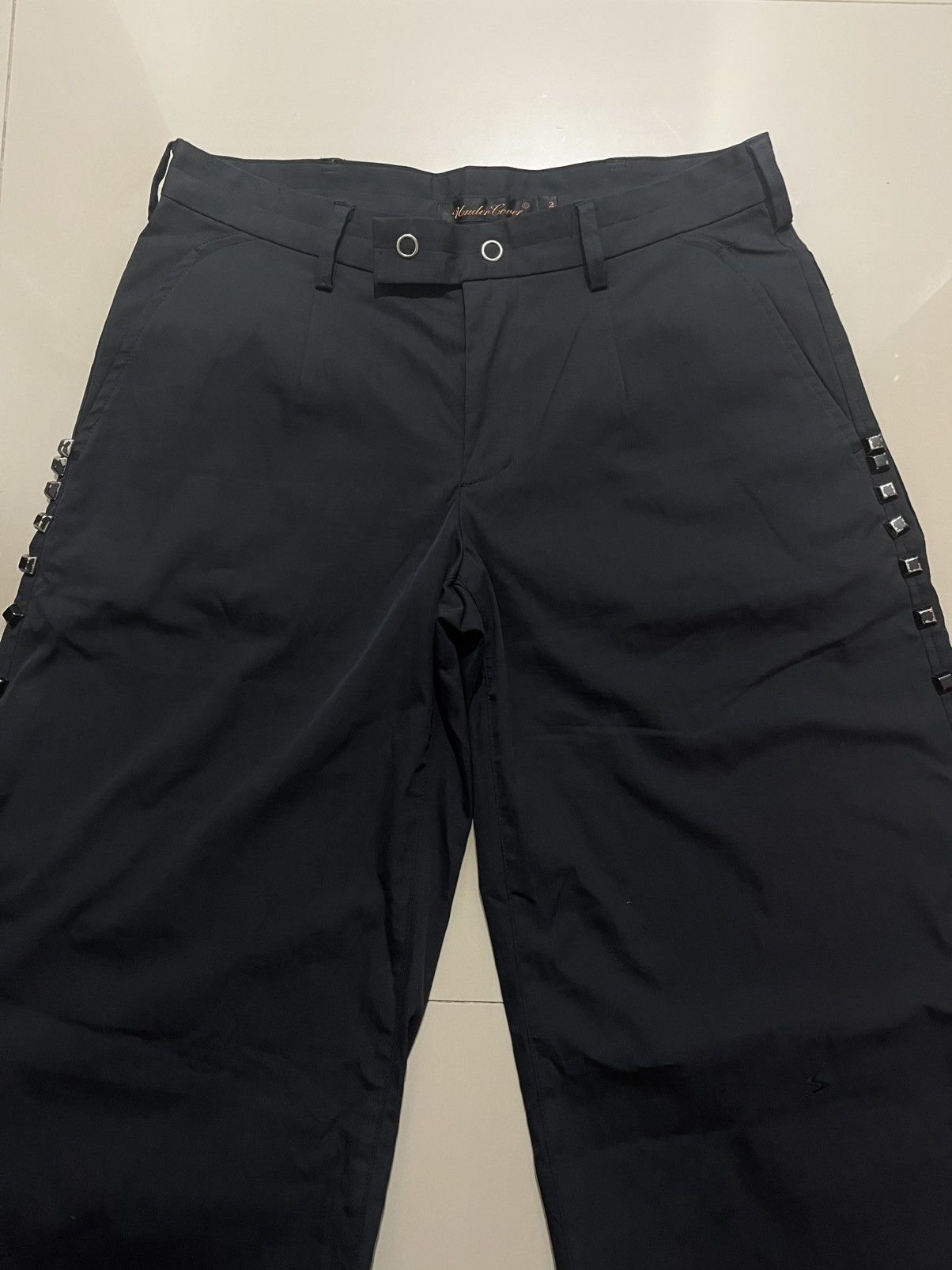 Undercover SS2006 UNDERCOVER “T” STUDDED WIDE FLARED PANTS Size US 30 / EU 46 - 4 Thumbnail