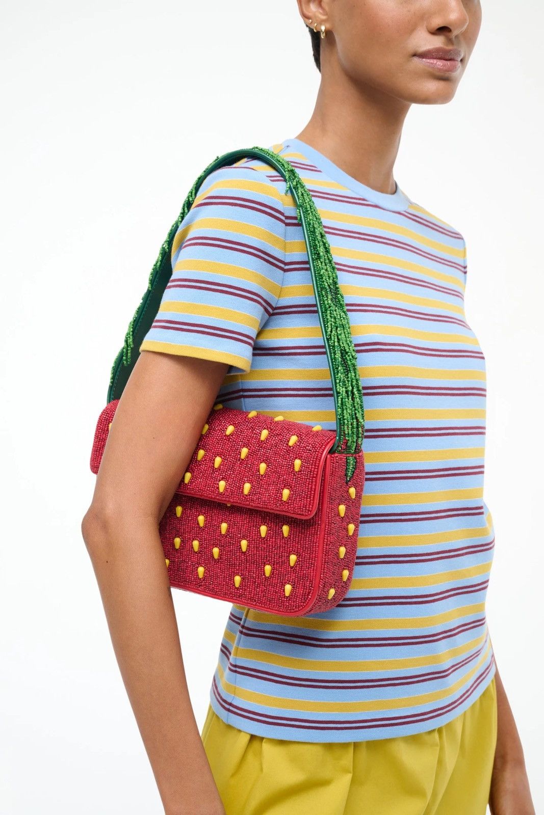 Staud Staud Tommy Beaded Bag Strawberry Dream Original Price $295 Size ONE SIZE - 2 Thumbnail