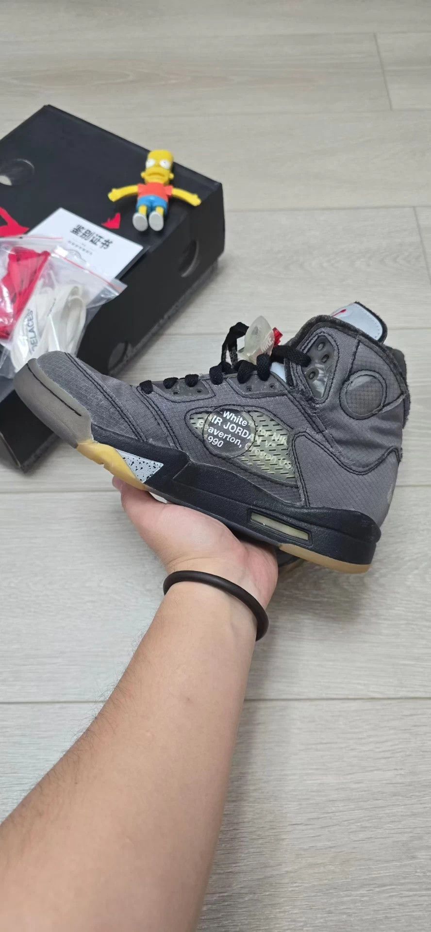 Nike Air Jordan 5 Black Wings US9 OG Box Missing Black Aglet Exc Size US 8 / EU 41 - 3 Thumbnail