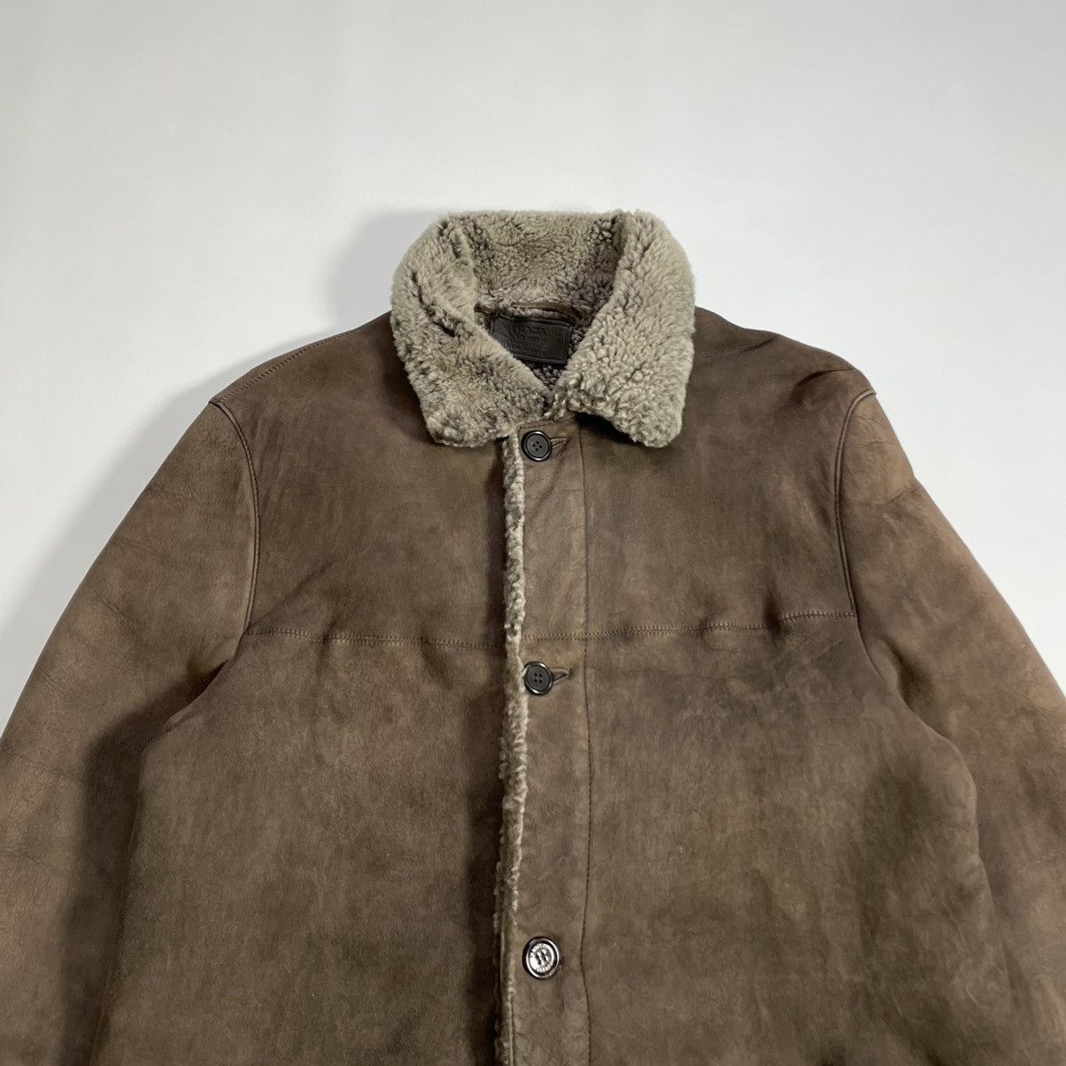 Prada A/W 07 Brown Shearling Overcoat Size US M / EU 48-50 / 2 - 4 Thumbnail