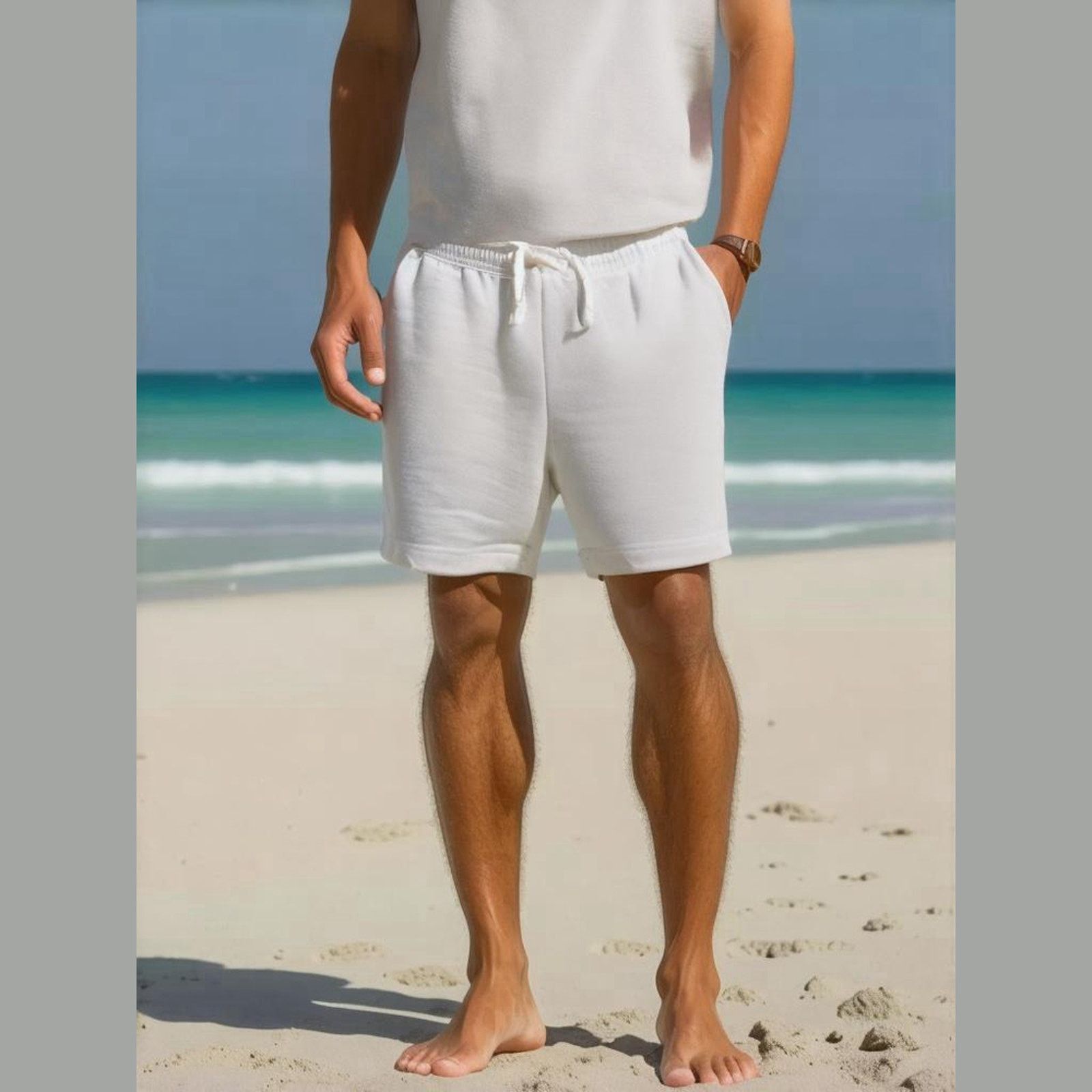 Forever 21 Forever 21 Men’s Gray Sweat Shorts S Comfy Casual Loungewear Size US 26 / EU 42 - 1 Thumbnail