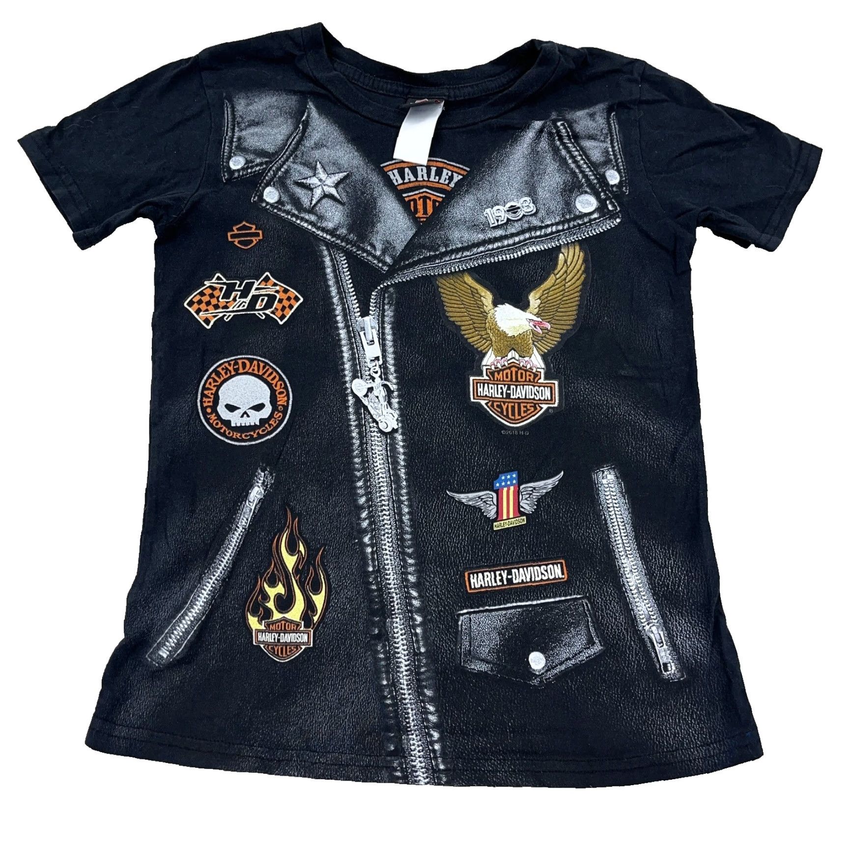 Harley Davidson Harley-Davidson Shirt Women Small Black Biker Tee Y2K All Over Ladies Vintage No Size S / US 4 / IT 40 - 2 Thumbnail