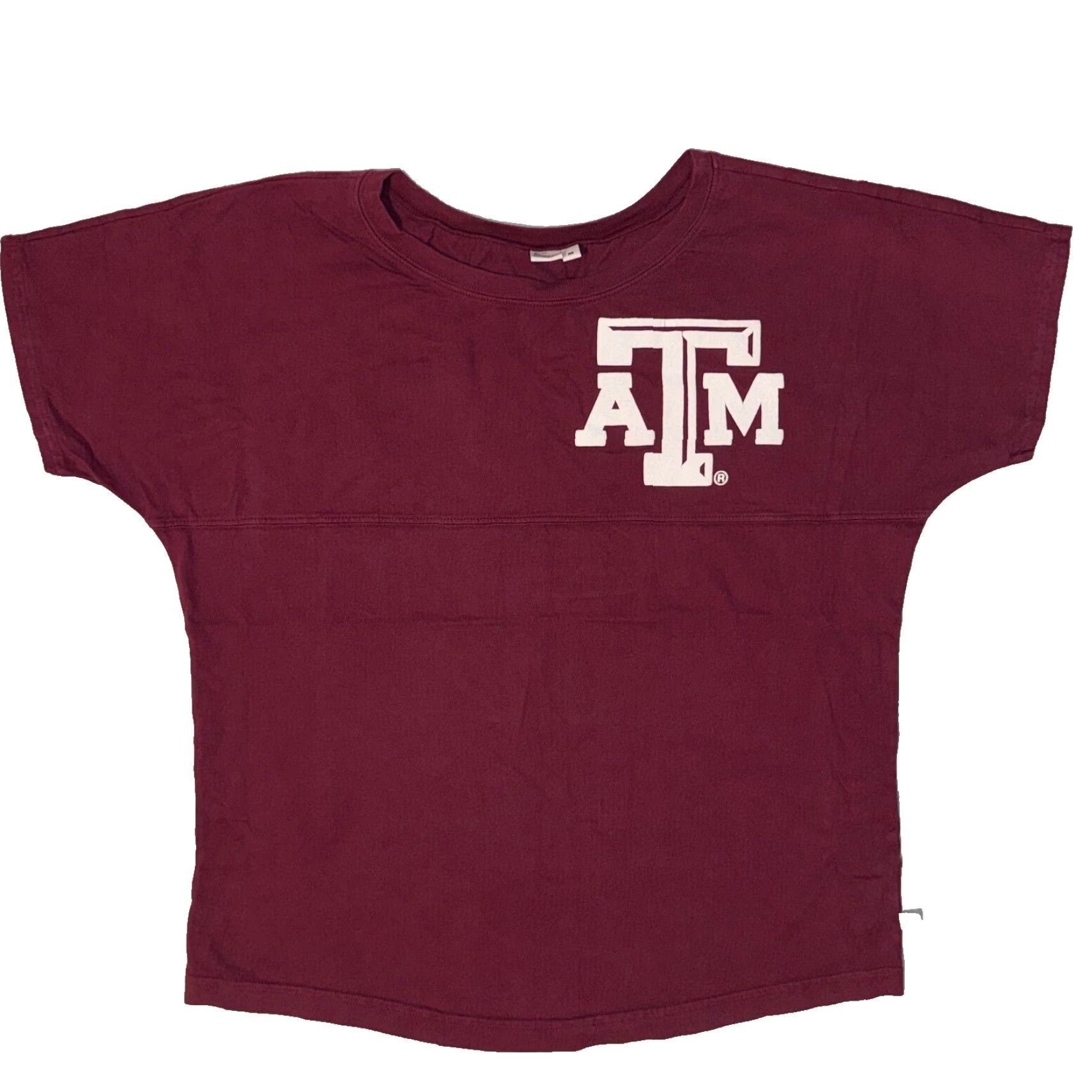 Vintage Texas A&M College Football Tee Tshirt Short Sleeve Venley Maroon Red Crew Neck Women M Logo Casual Shirt All Seasons) Size M / US 6-8 / IT 42-44 - 2 Thumbnail