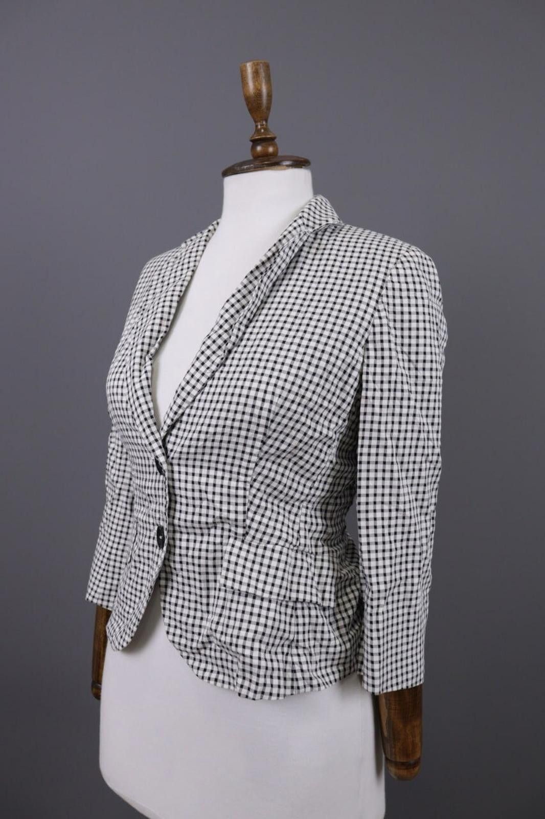 Designer Max Mara White & Black Blazer Jacket Size I 40 / USA 6 Size M / US 6-8 / IT 42-44 - 9 Thumbnail